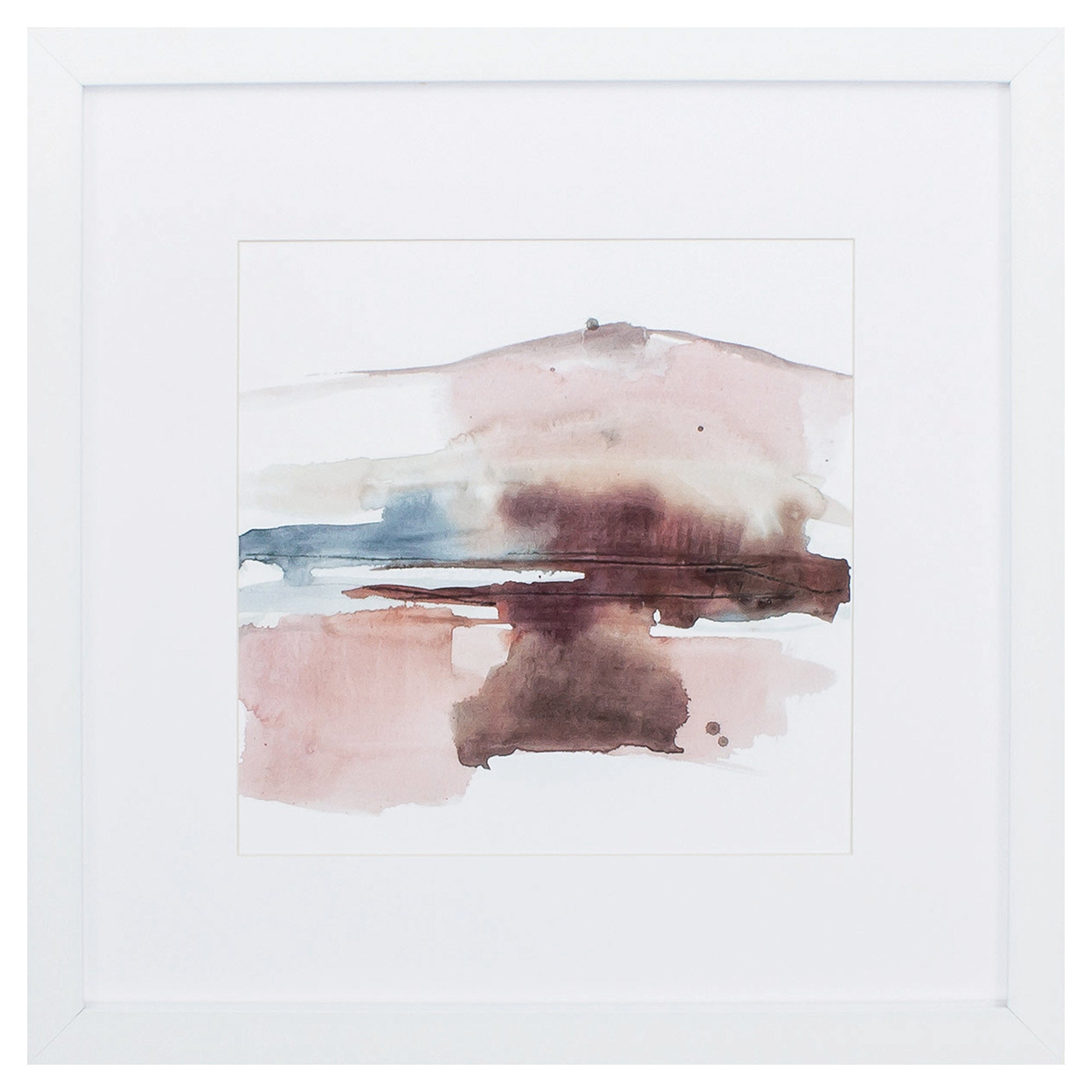 27" X 27" White Frame Earth Horizon I