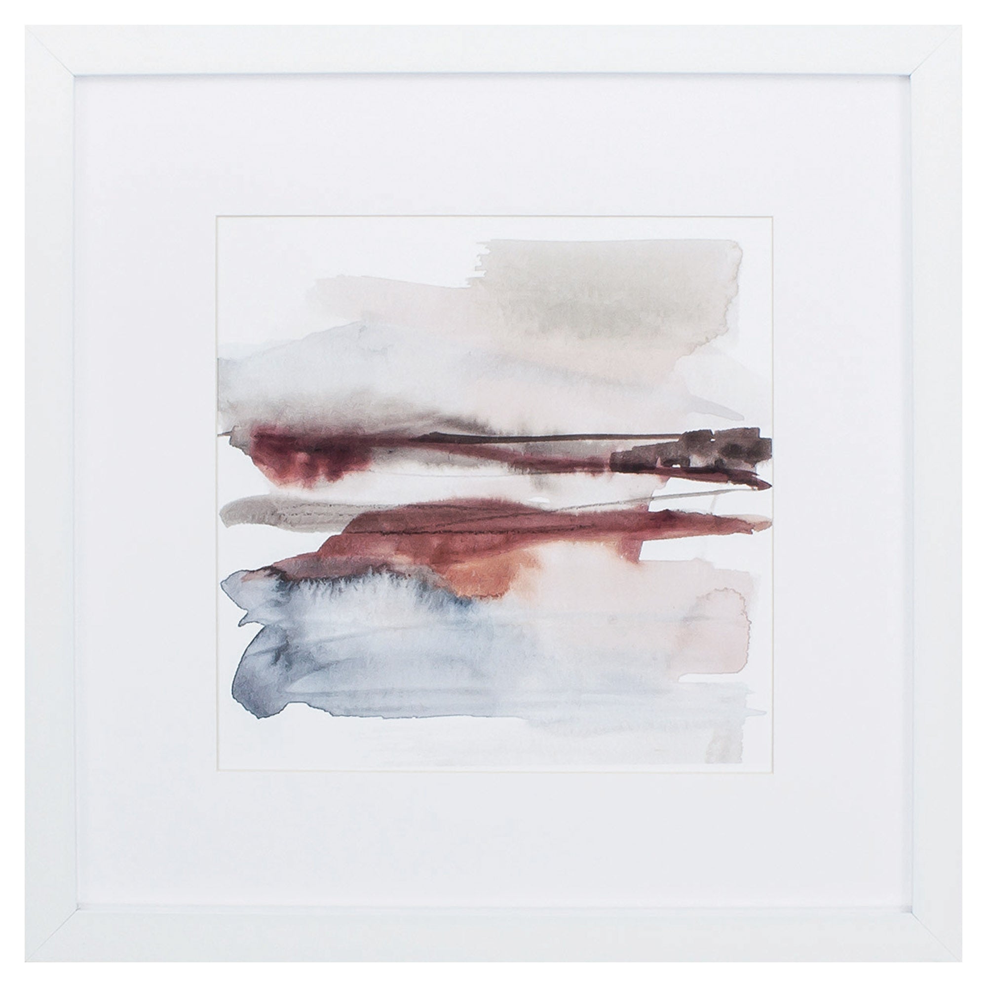 27" X 27" White Frame Earth Horizon Vi