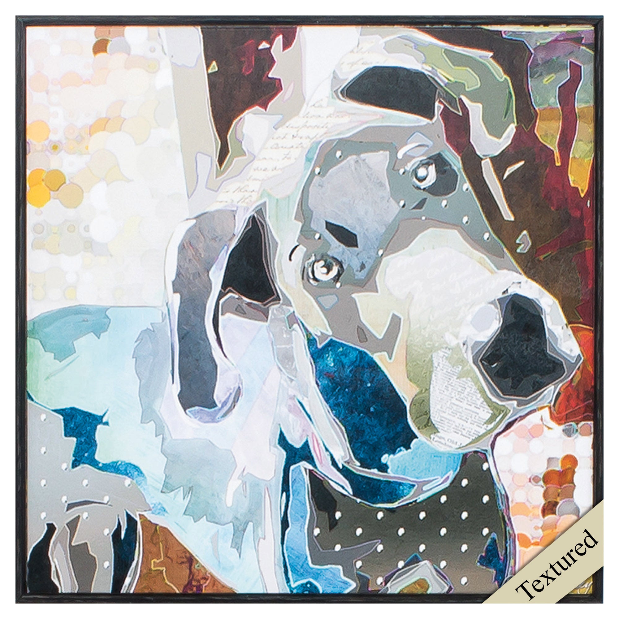 12" X 12" Distressed Black Frame Britt