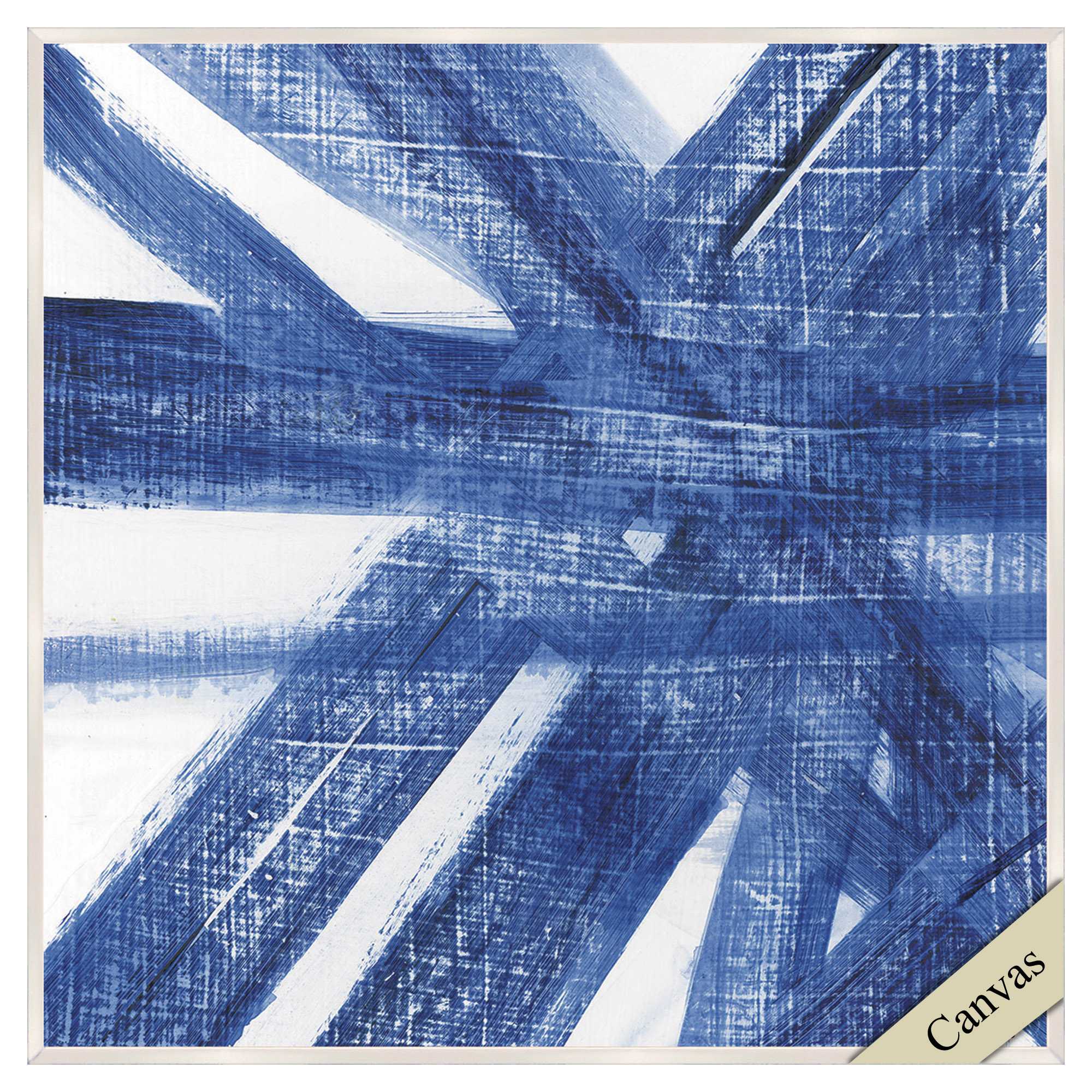 30" X 30" White Frame Worn Jeans I