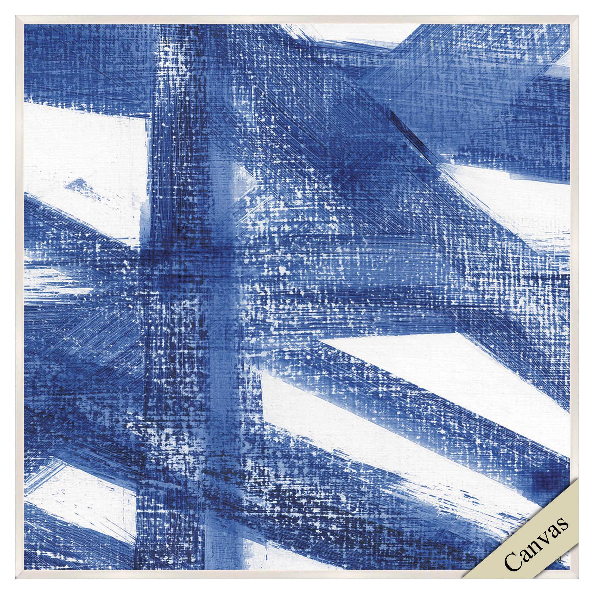 30" X 30" White Frame Worn Jeans II