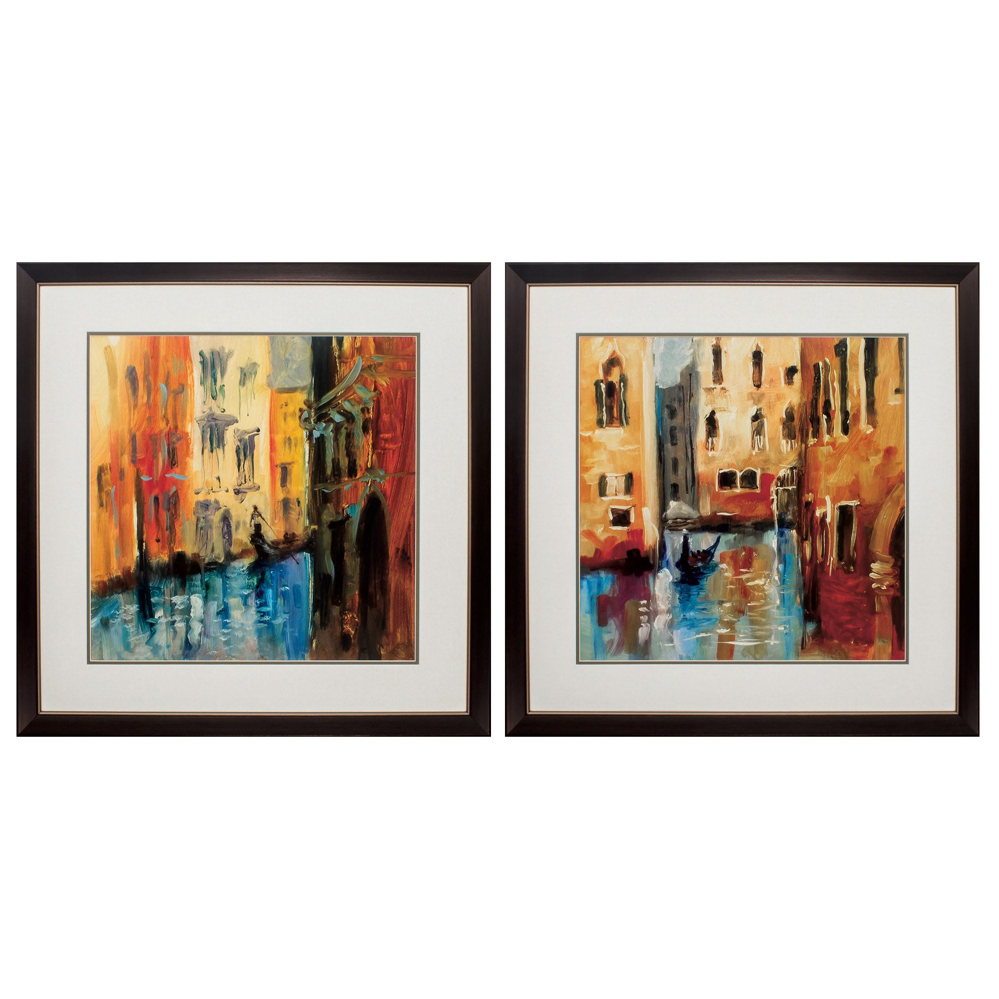 29" X 29" Brown Frame Venice (Set of 2)