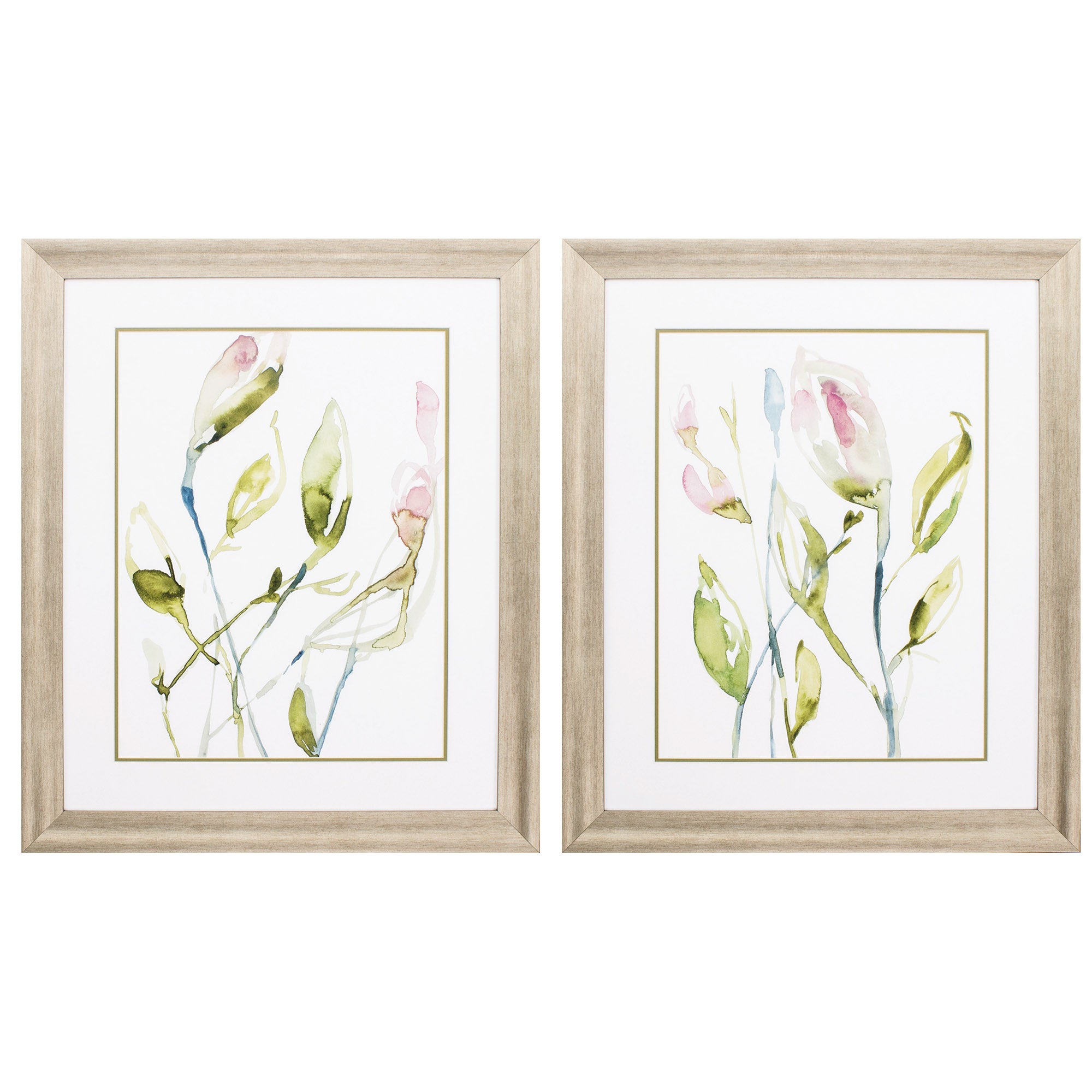 28" X 34" Champagne Color Frame  Blooming Stems Set of 2