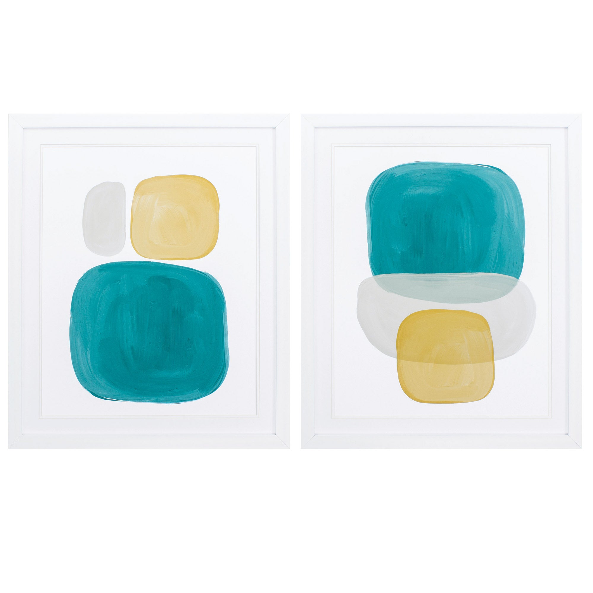 29" X 35" White Frame Shapes (Set of 2)