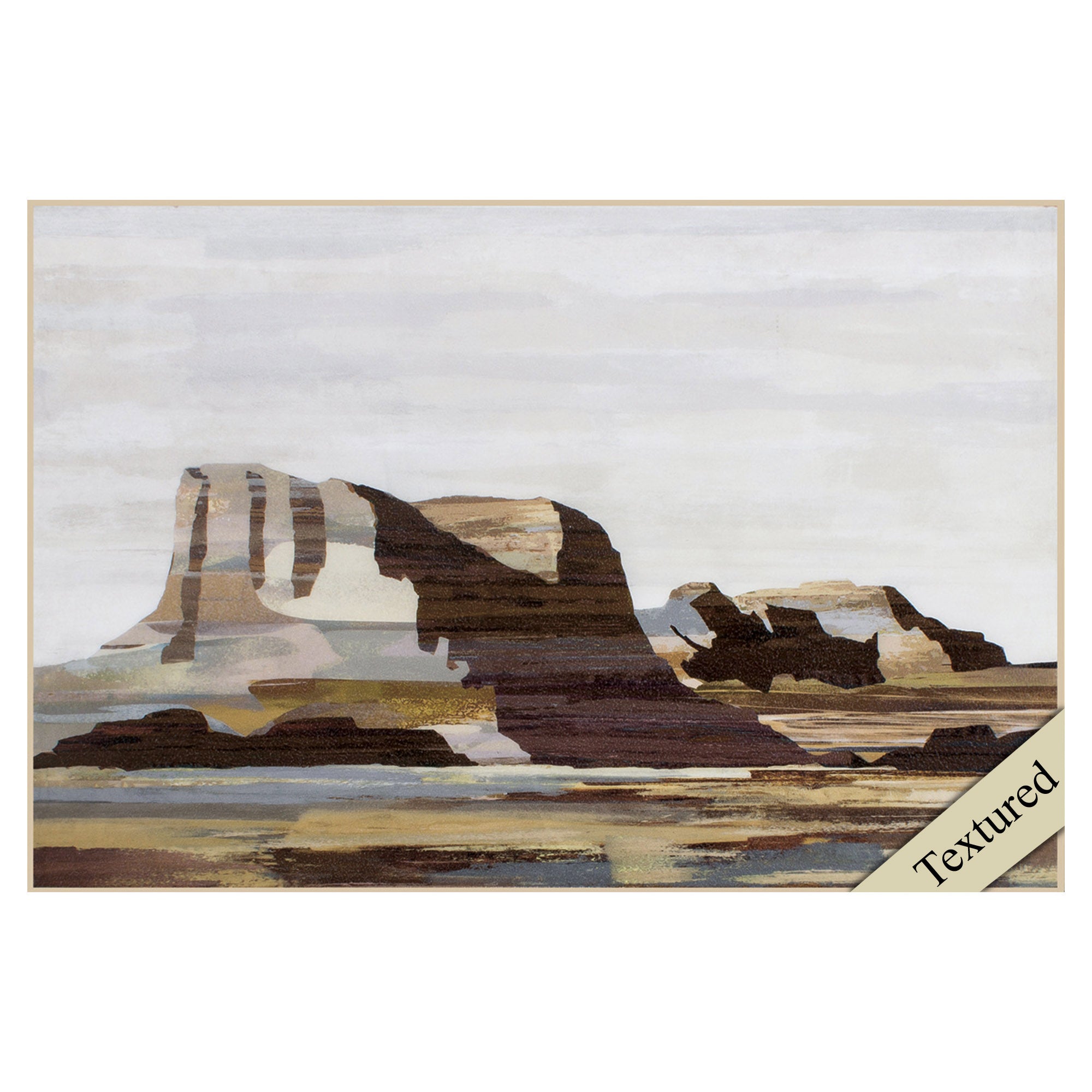 36" X 24" Ligth Wood Toned Frame Canyon I