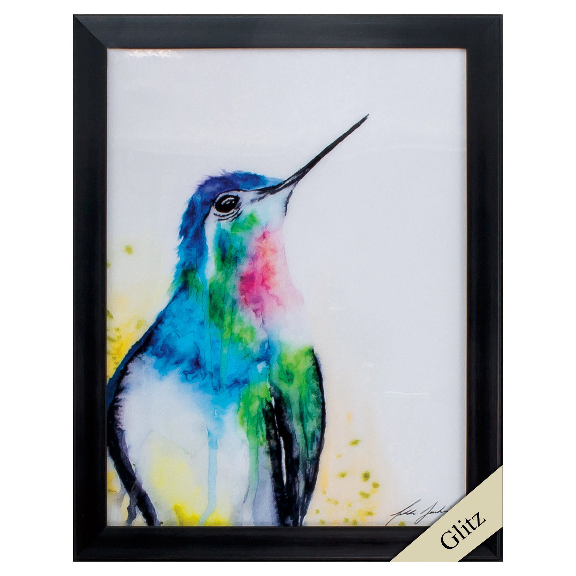 14" X 18" Dark Wood Toned Frame Hums The Word II