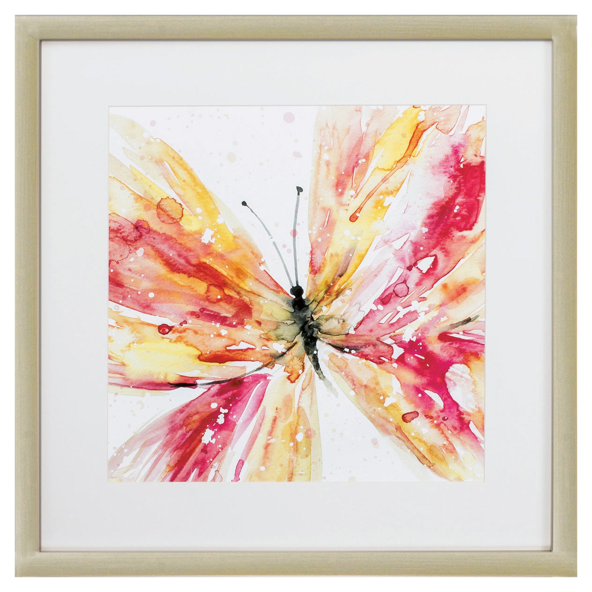 29" X 29" Champagne Gold Color Frame  Butterfly Fling II
