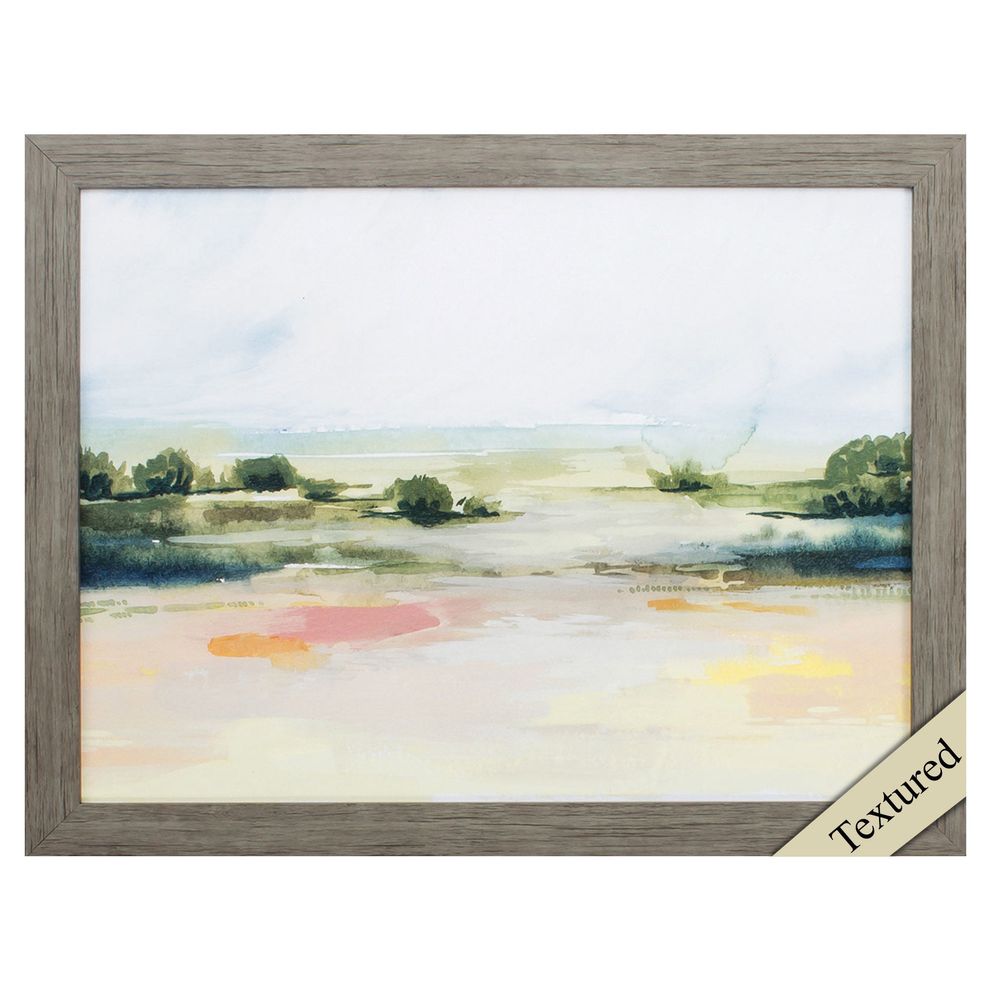 27" X 21" Woodtoned Frame Sunlit Marsh I