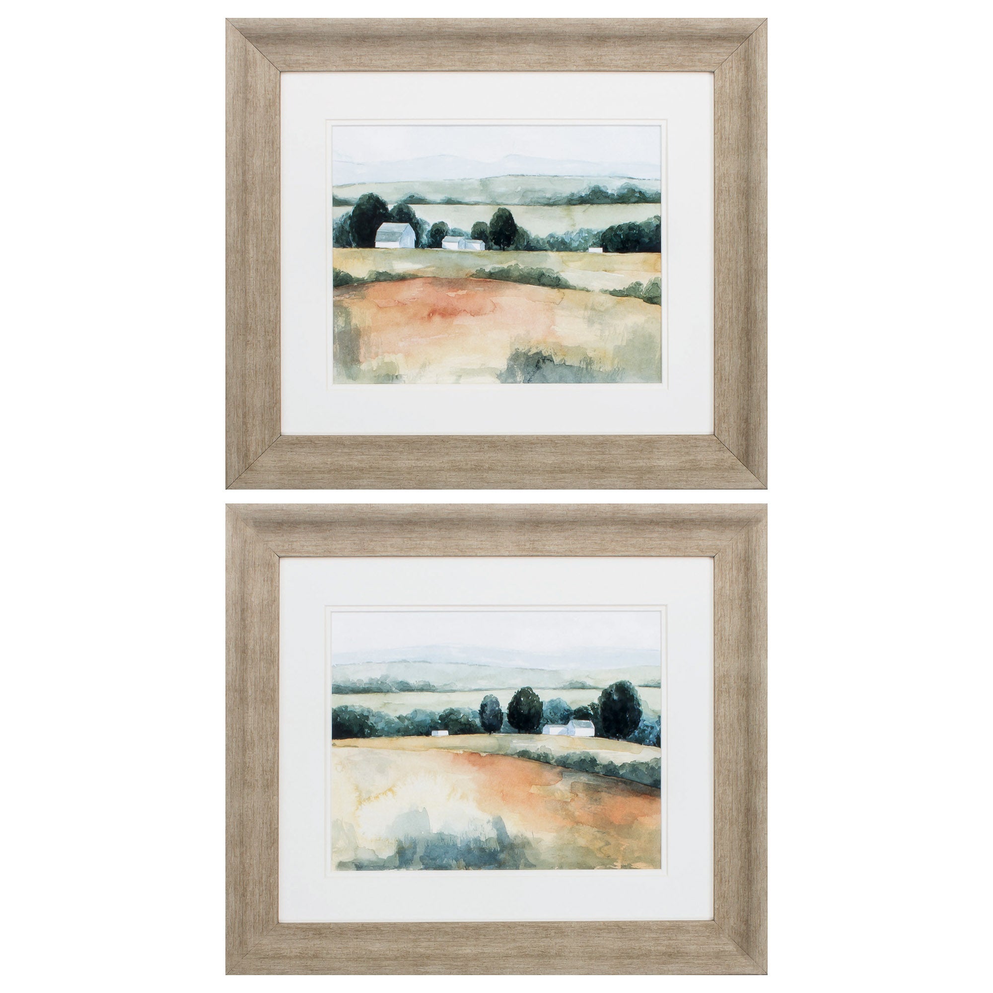 23" X 20" Champagne Color Frame  Family Farm (Set of 2)