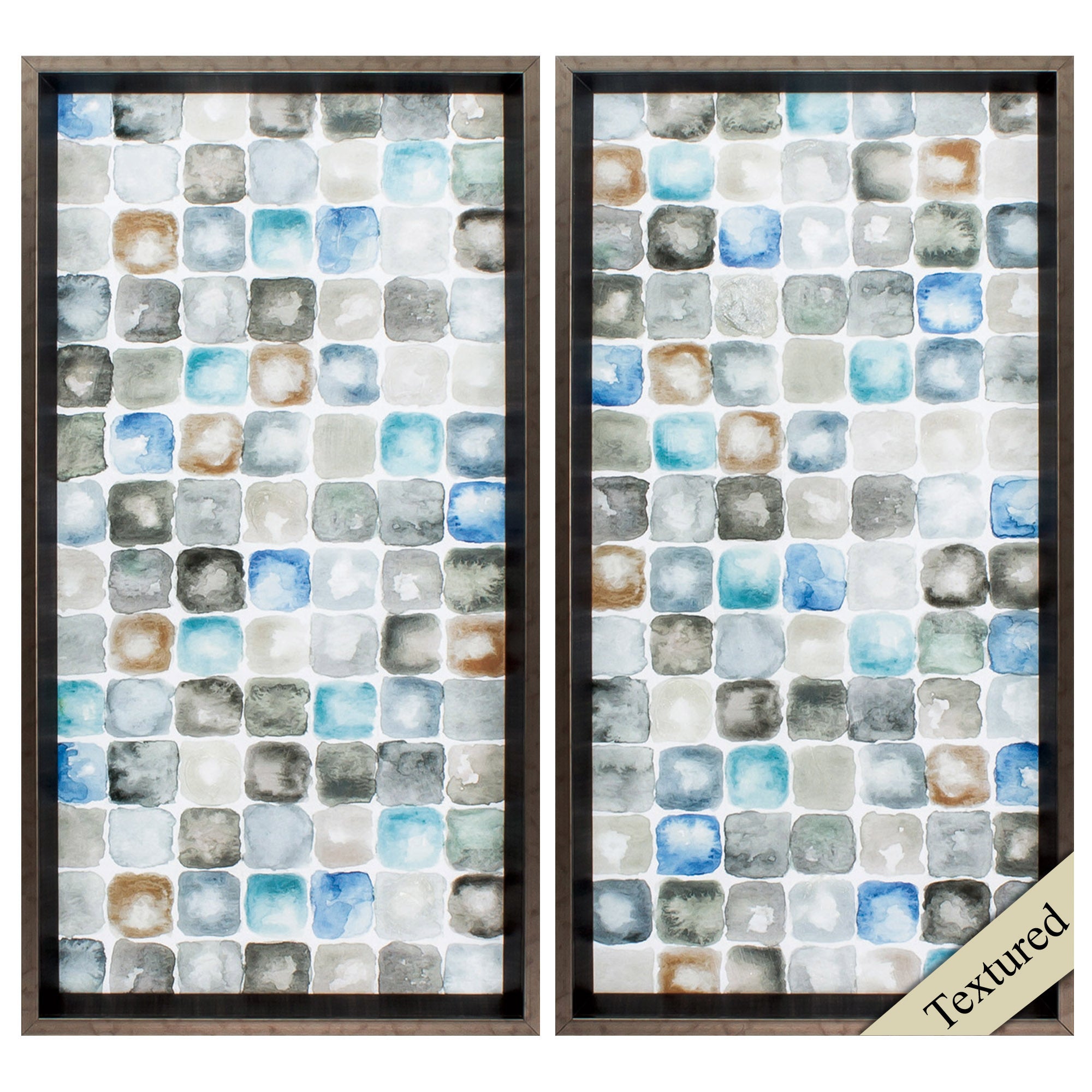 14" X 26" Brushed Silver Frame Tile Splash (Set of 2)