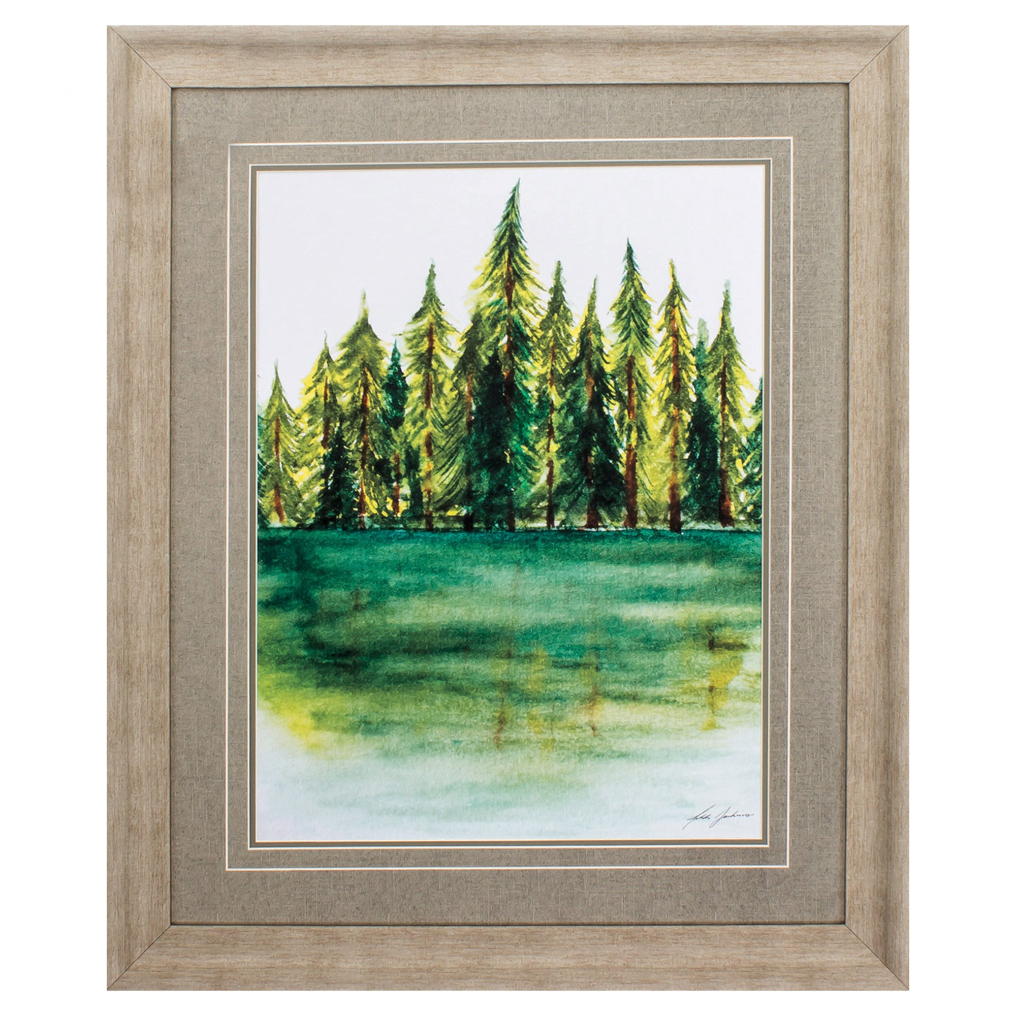 28" X 34" Champagne Color Frame  Forest II