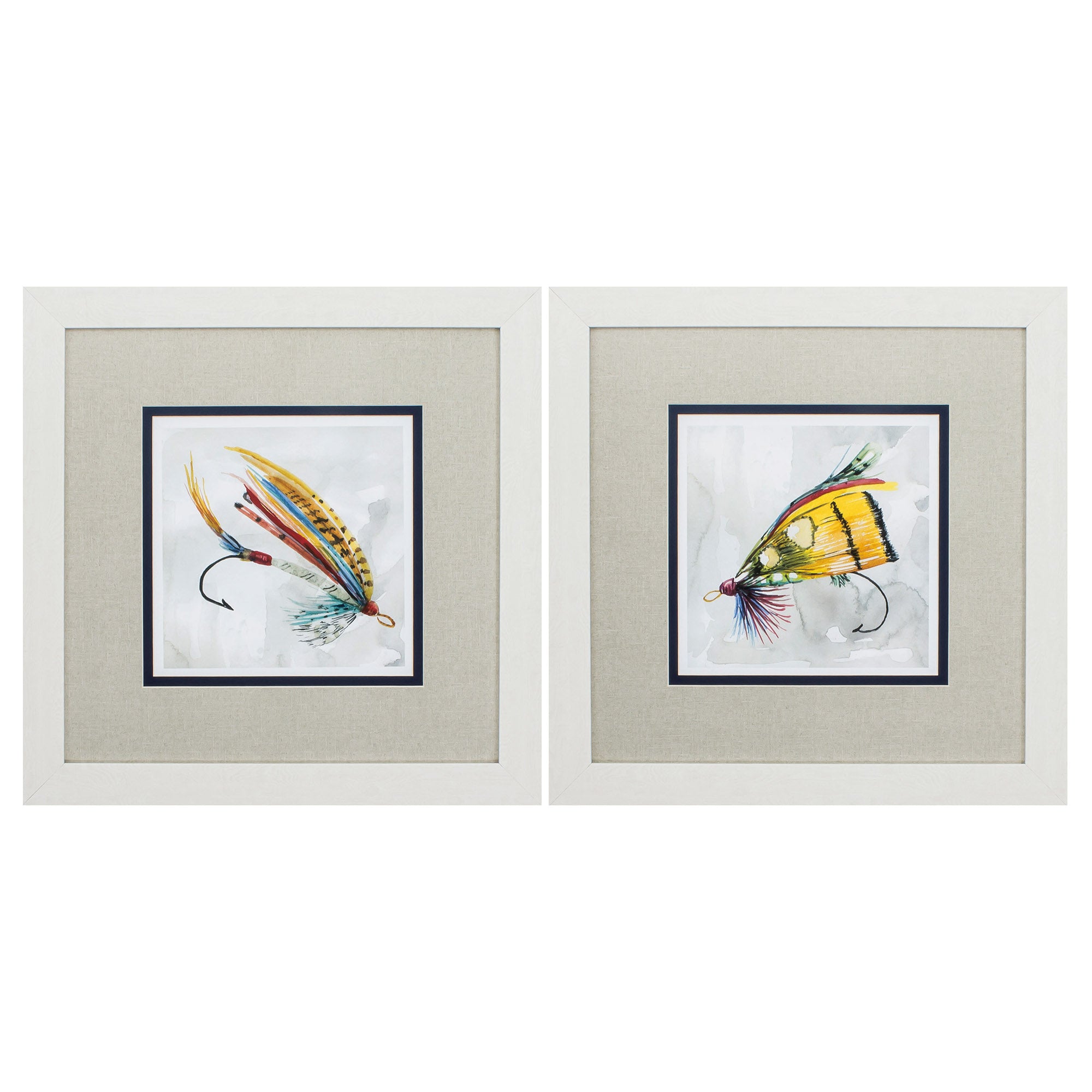 23" X 23" White Frame Fly Hook (Set of 2)
