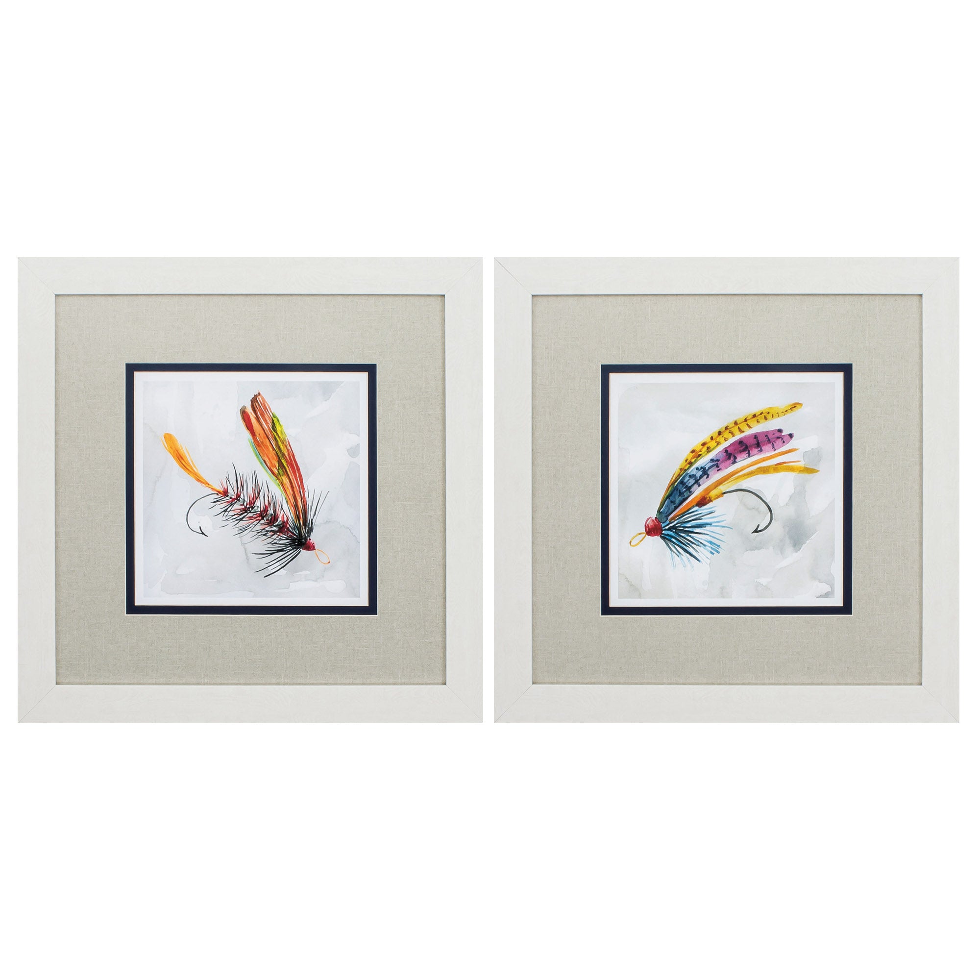 23" X 23" White Frame Fly Hook (Set of 2)