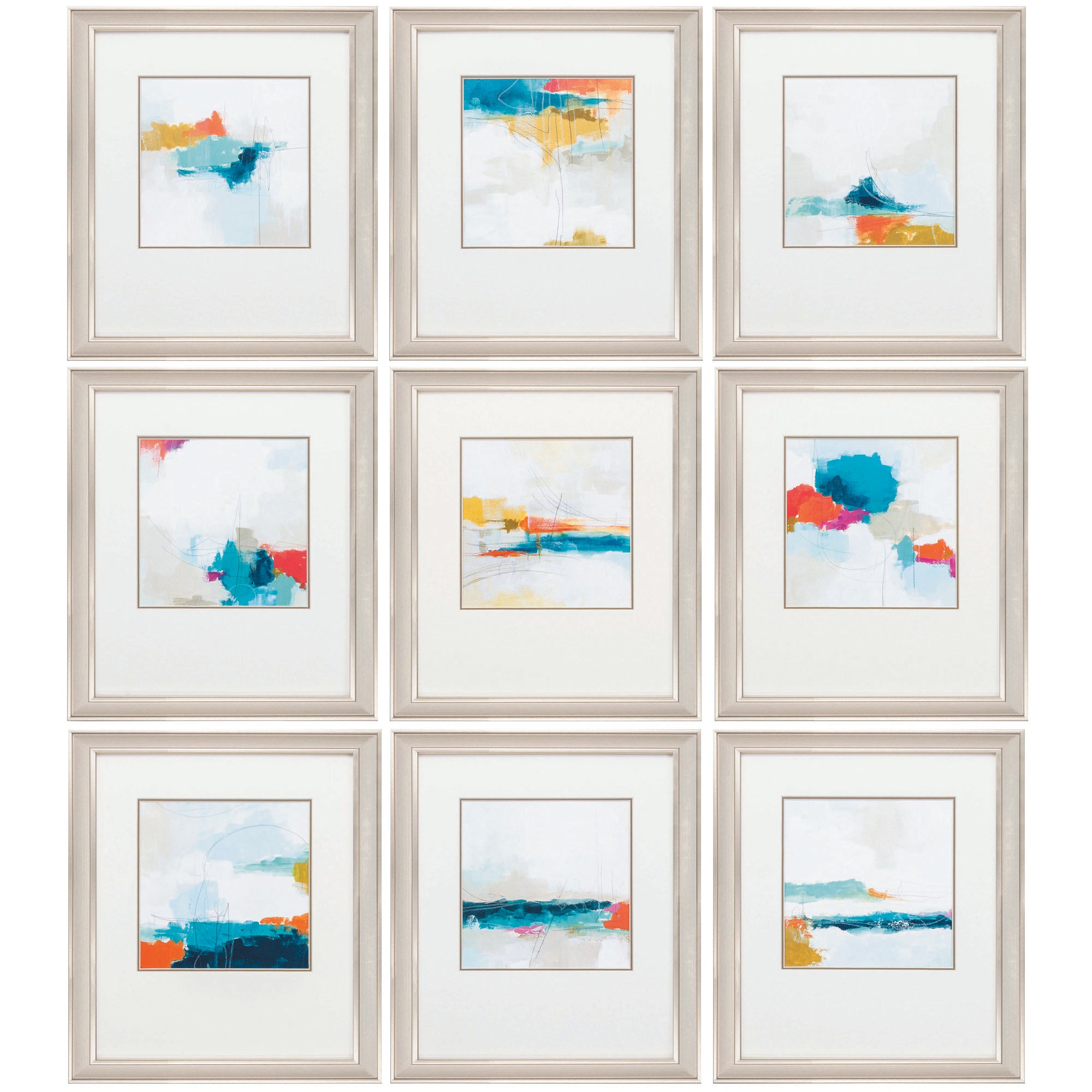 14" X 16" Champagne Gold Color Frame  Atmospheric (Set of 9)