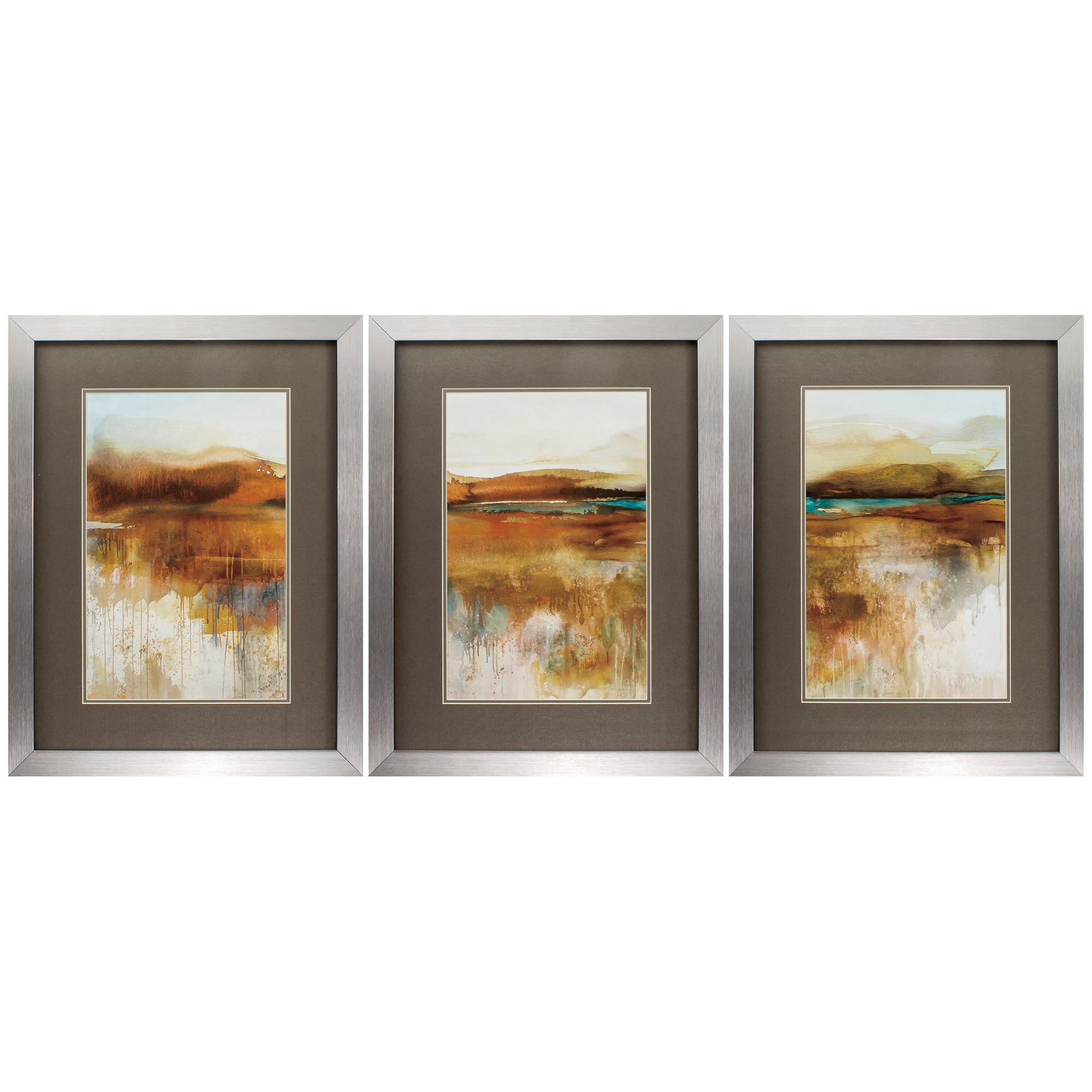 22" X 29" Silver Frame Moorland Ramble (Set of 3)