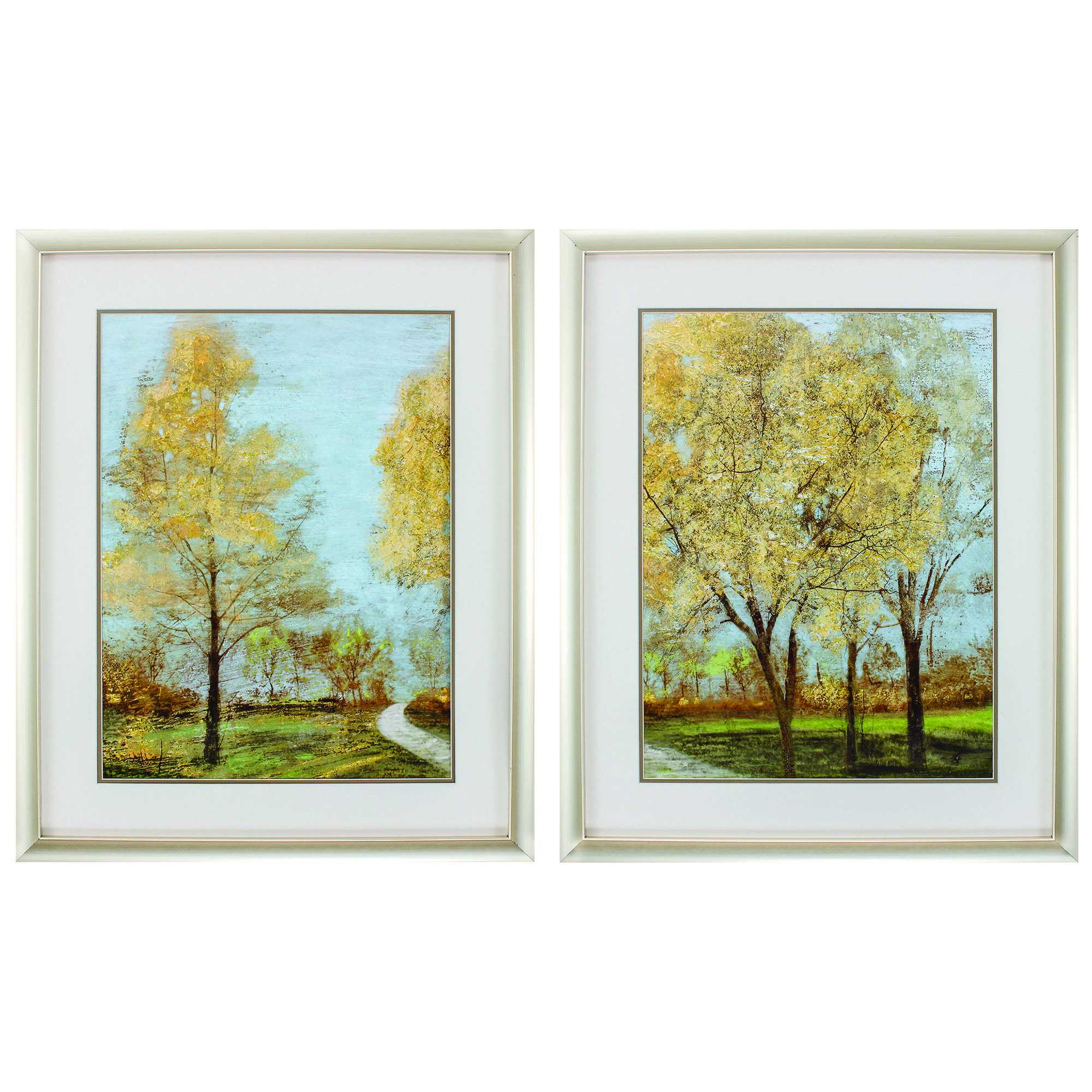 26" X 32" Champagne Gold Color Frame  Golden Dawn (Set of 2)