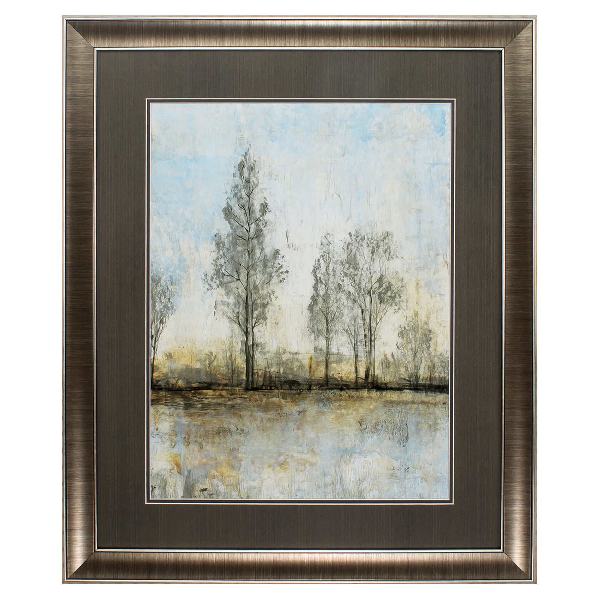 28" X 34" Gunmetal Gray Frame Quiet Nature II