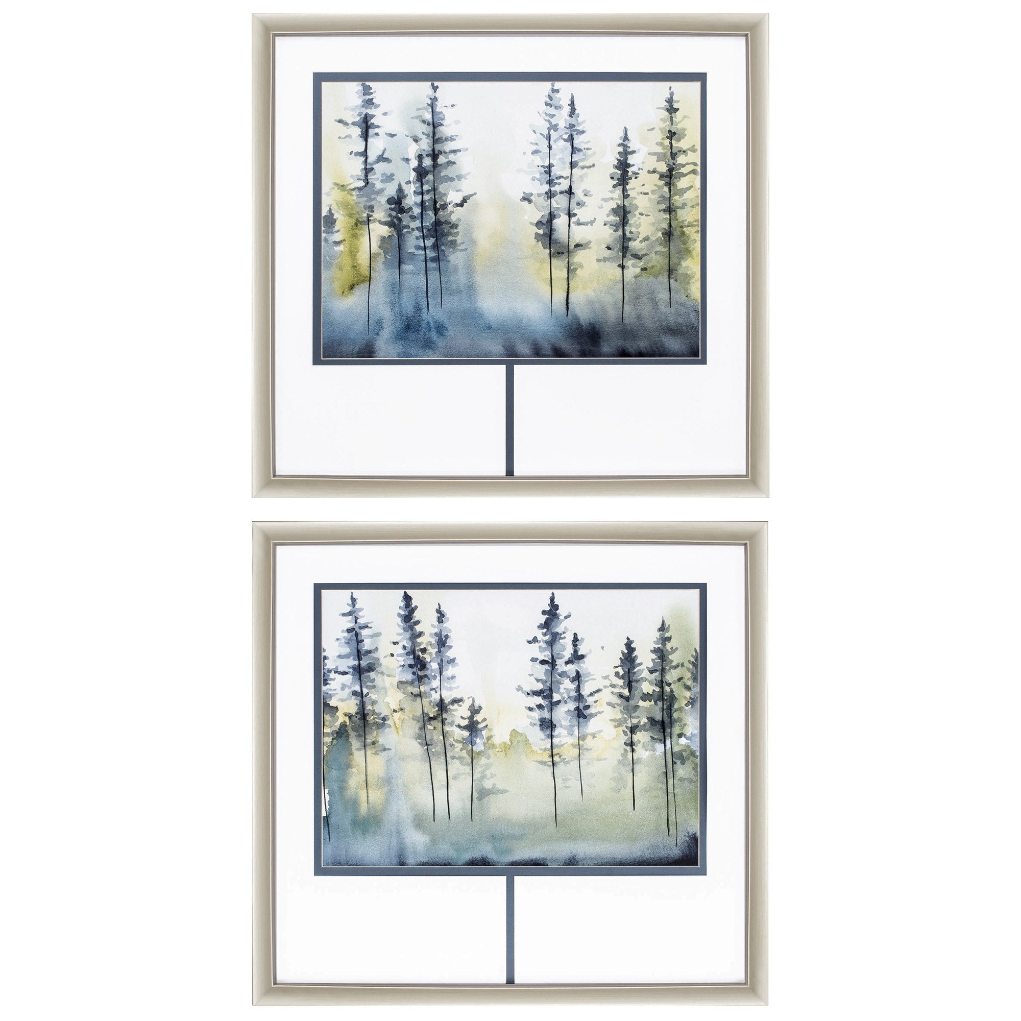 28" X 30" Champagne Gold Color Frame  Shadow Forest (Set of 2)