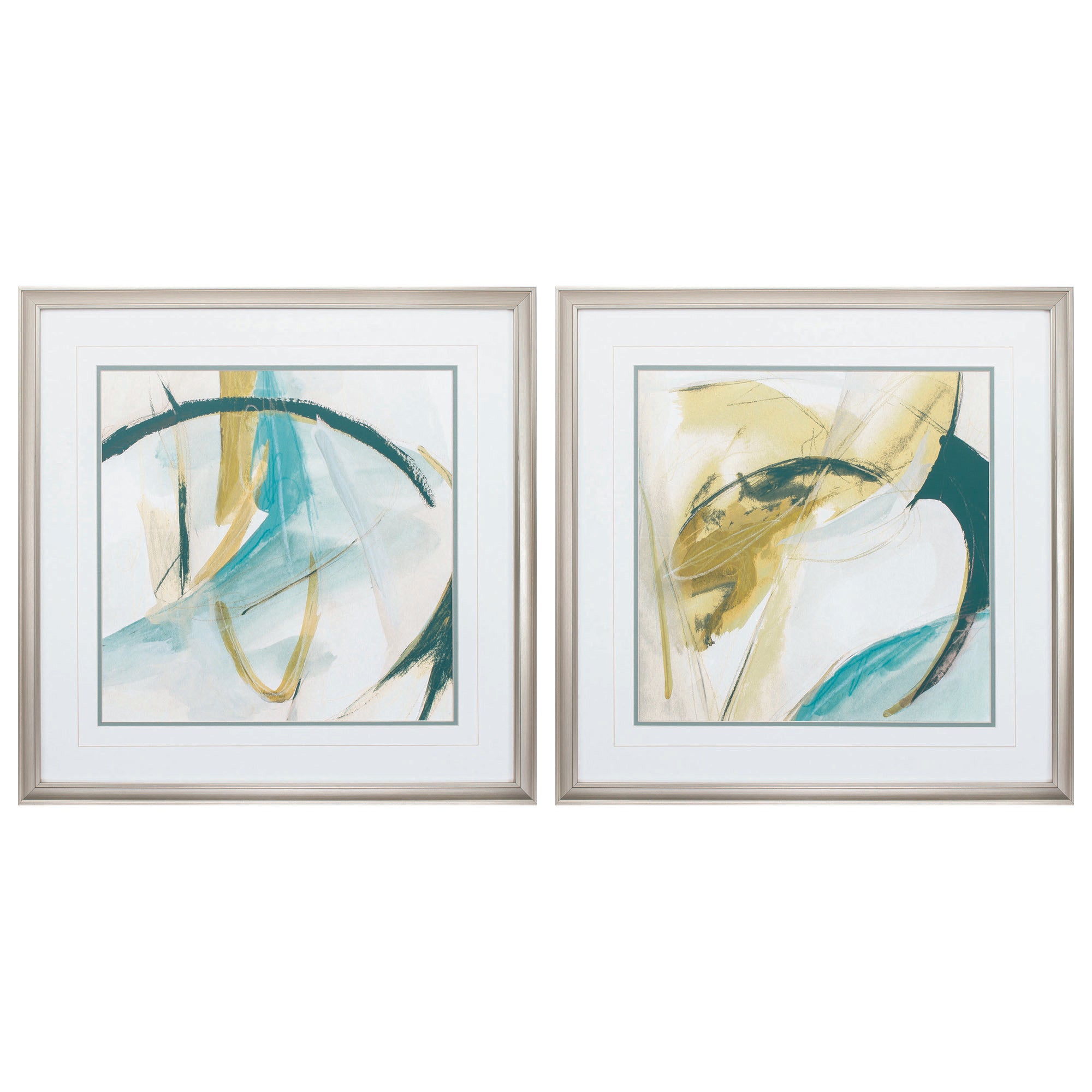 26" X 26" Champagne Gold Color Frame  Vertigo Note (Set of 2)