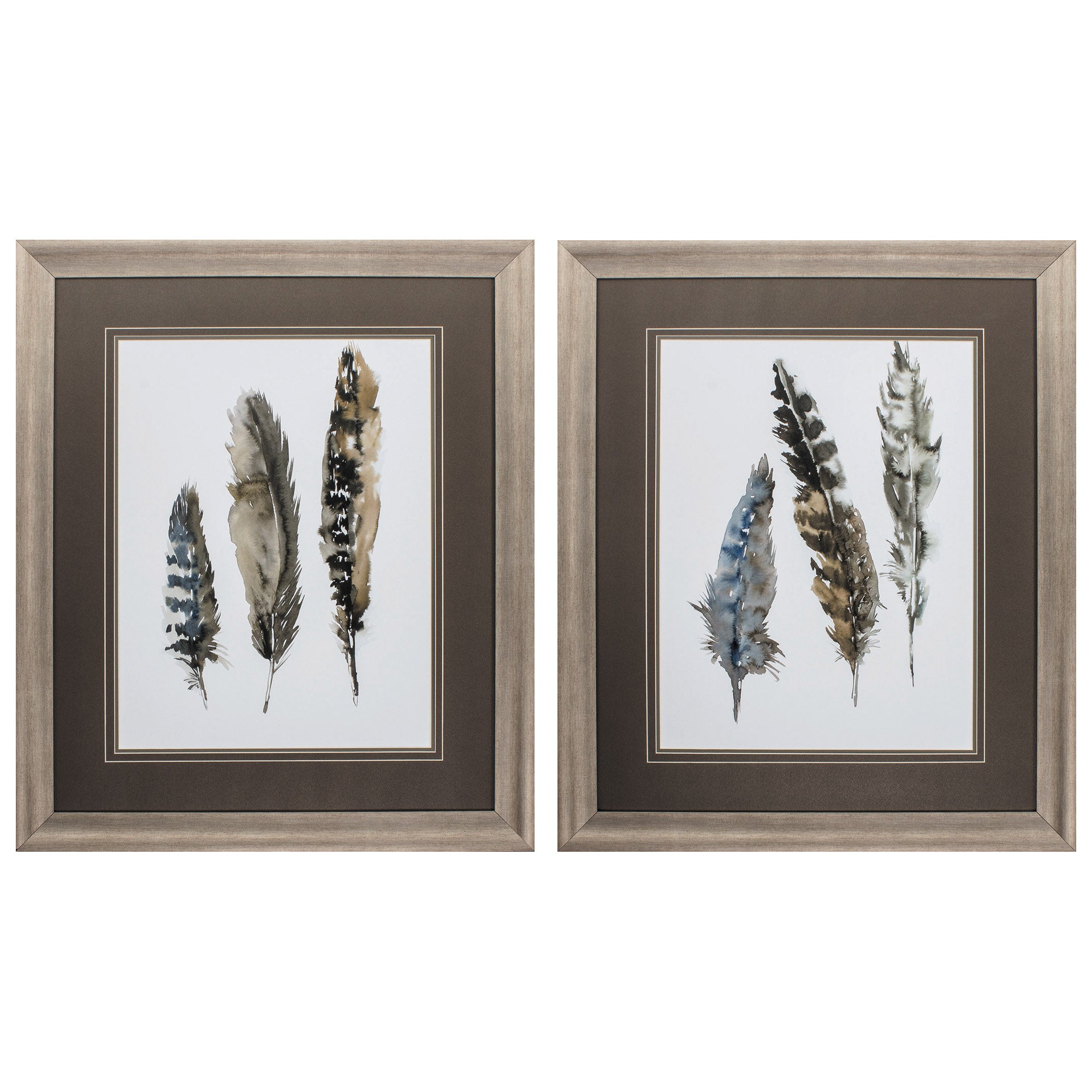 30" X 36" Champagne Color Frame  A Light Touch (Set of 2)