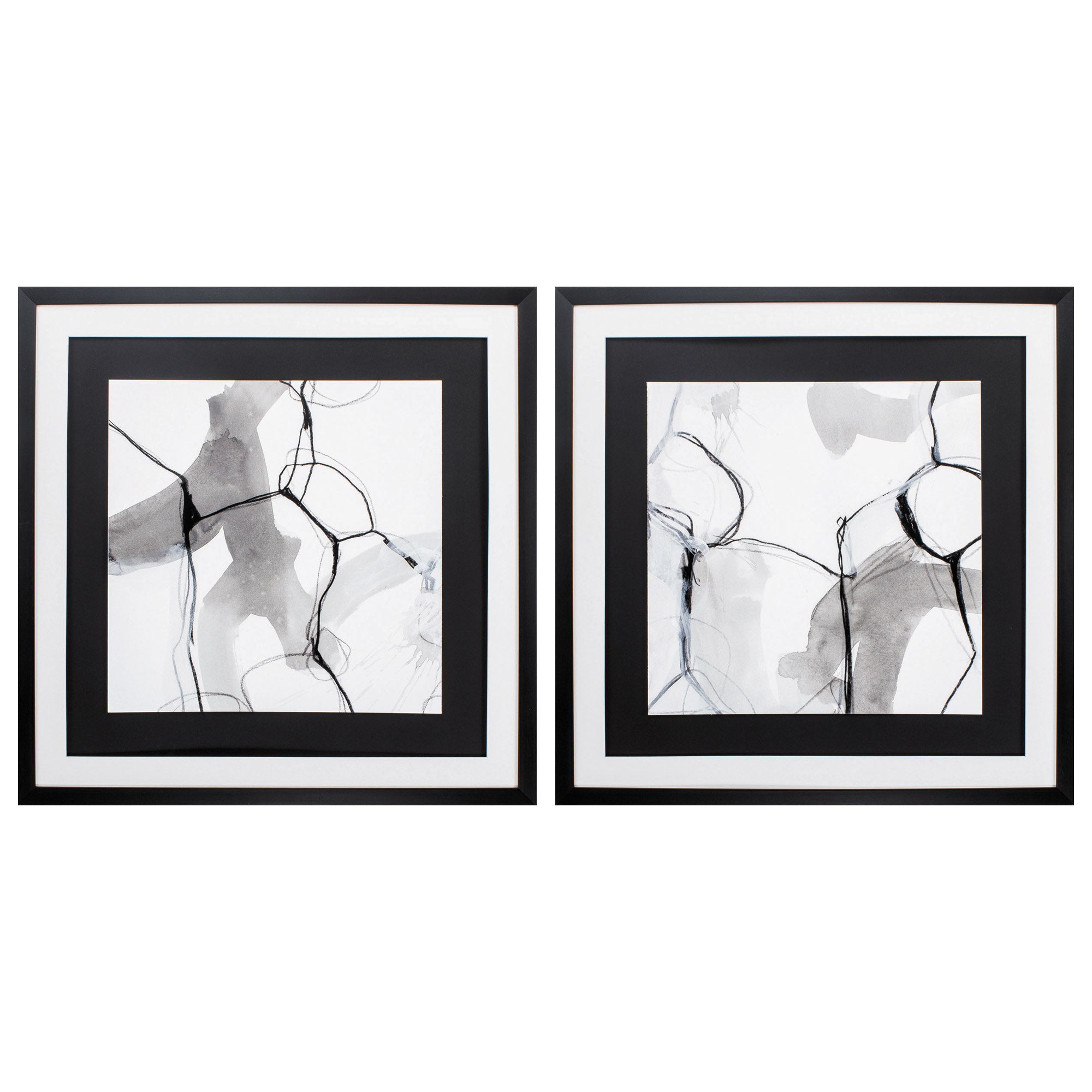 30" X 30" Dark Wood Toned Frame Modulate (Set of 2)