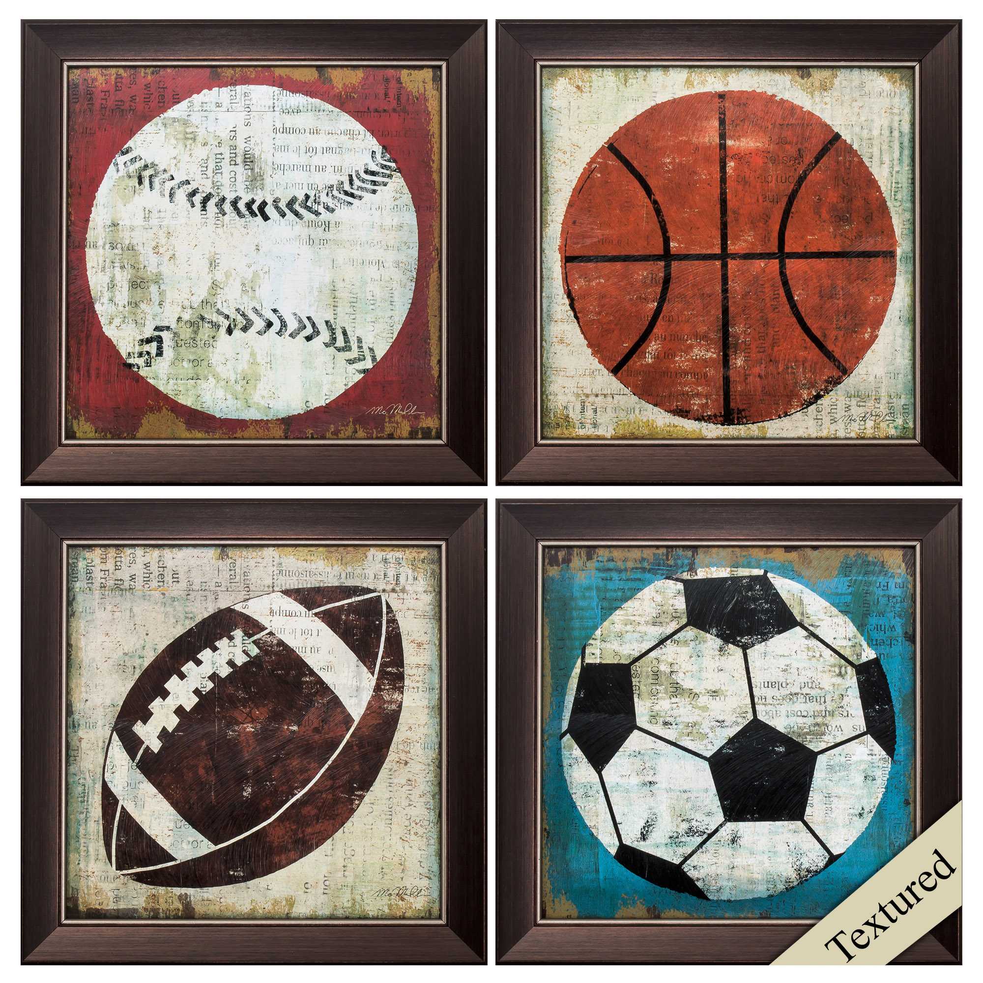 15" X 15" Brown Frame Ball (Set of 4)