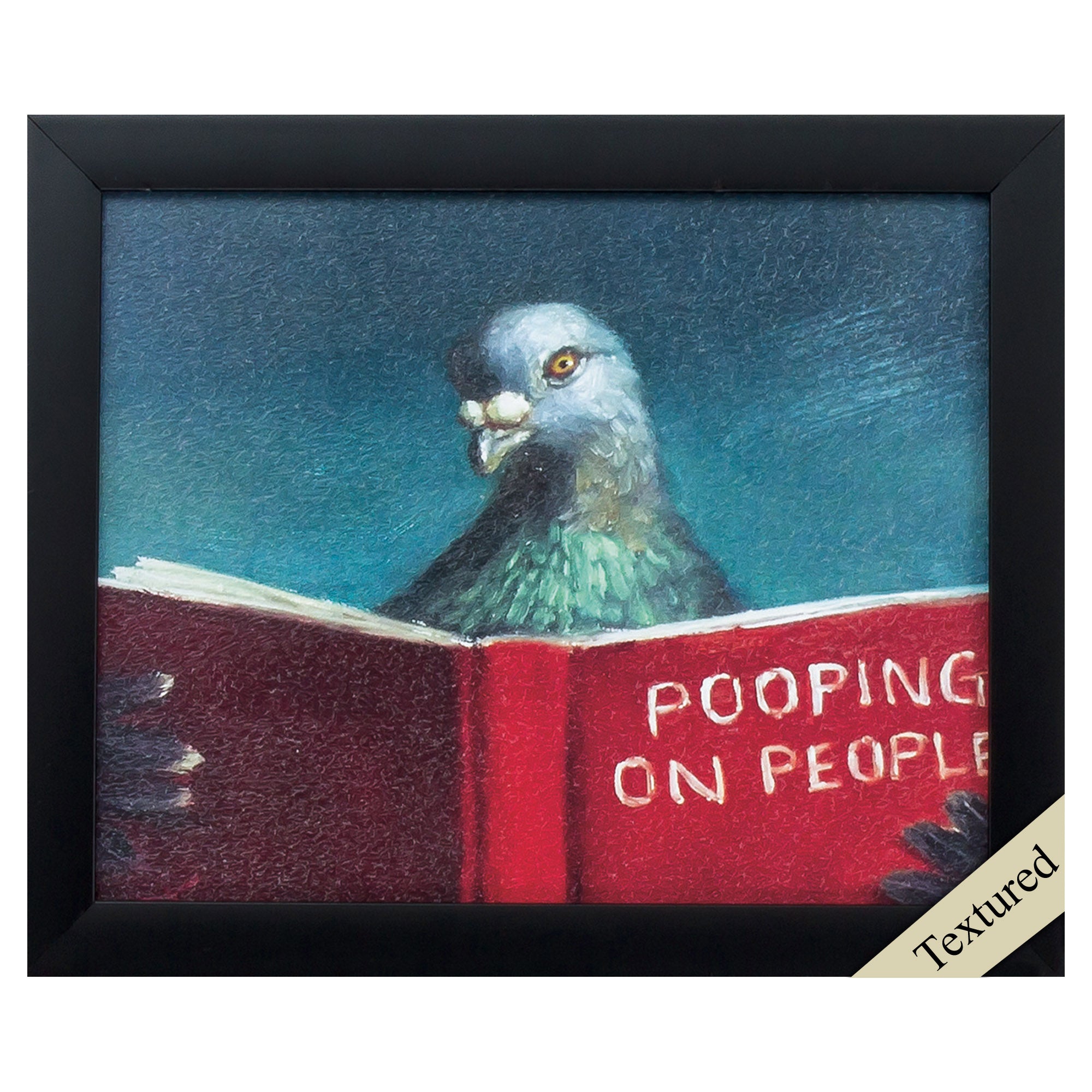 11" X 9" Black Frame Pooping On People