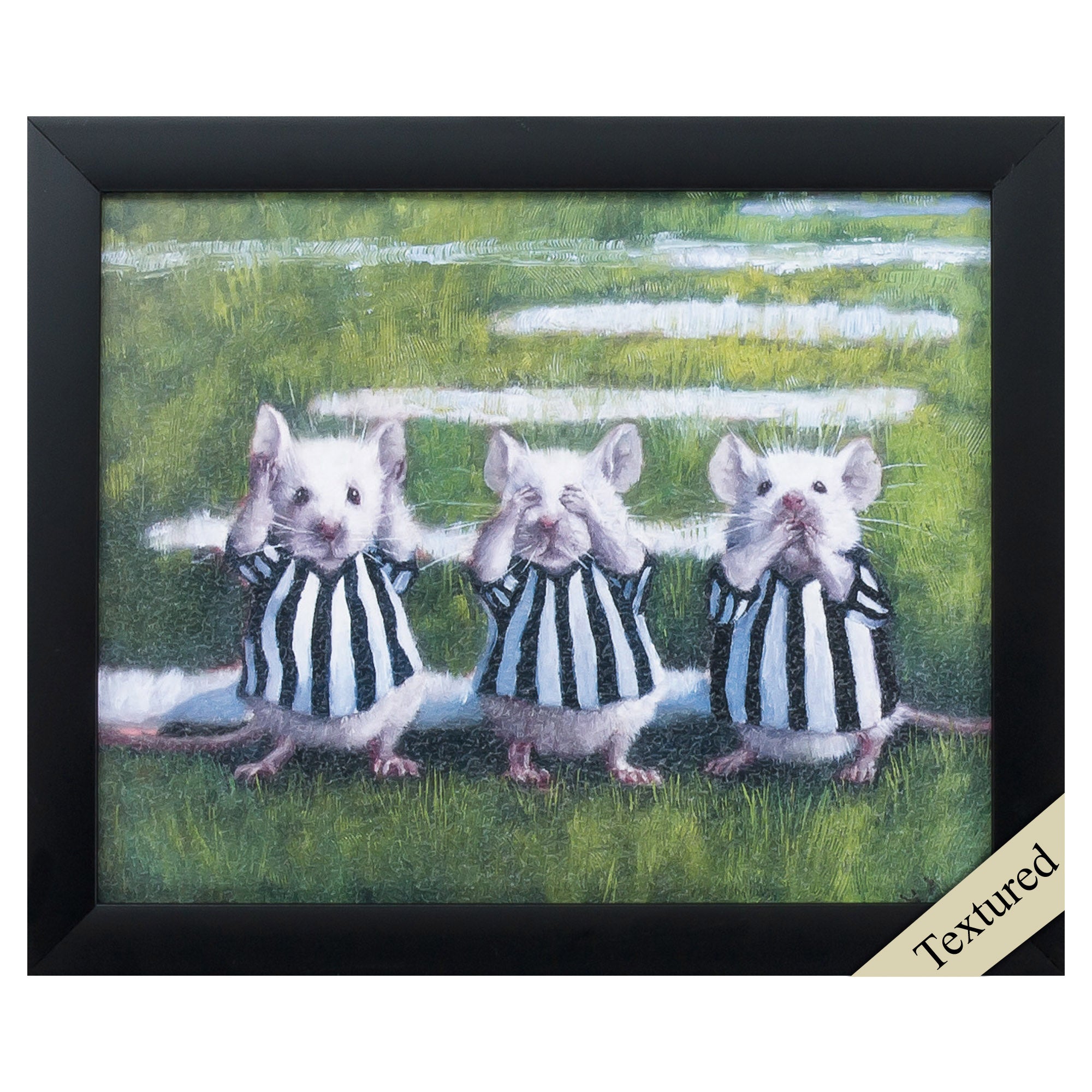 11" X 9" Black Frame Three Blind Mice