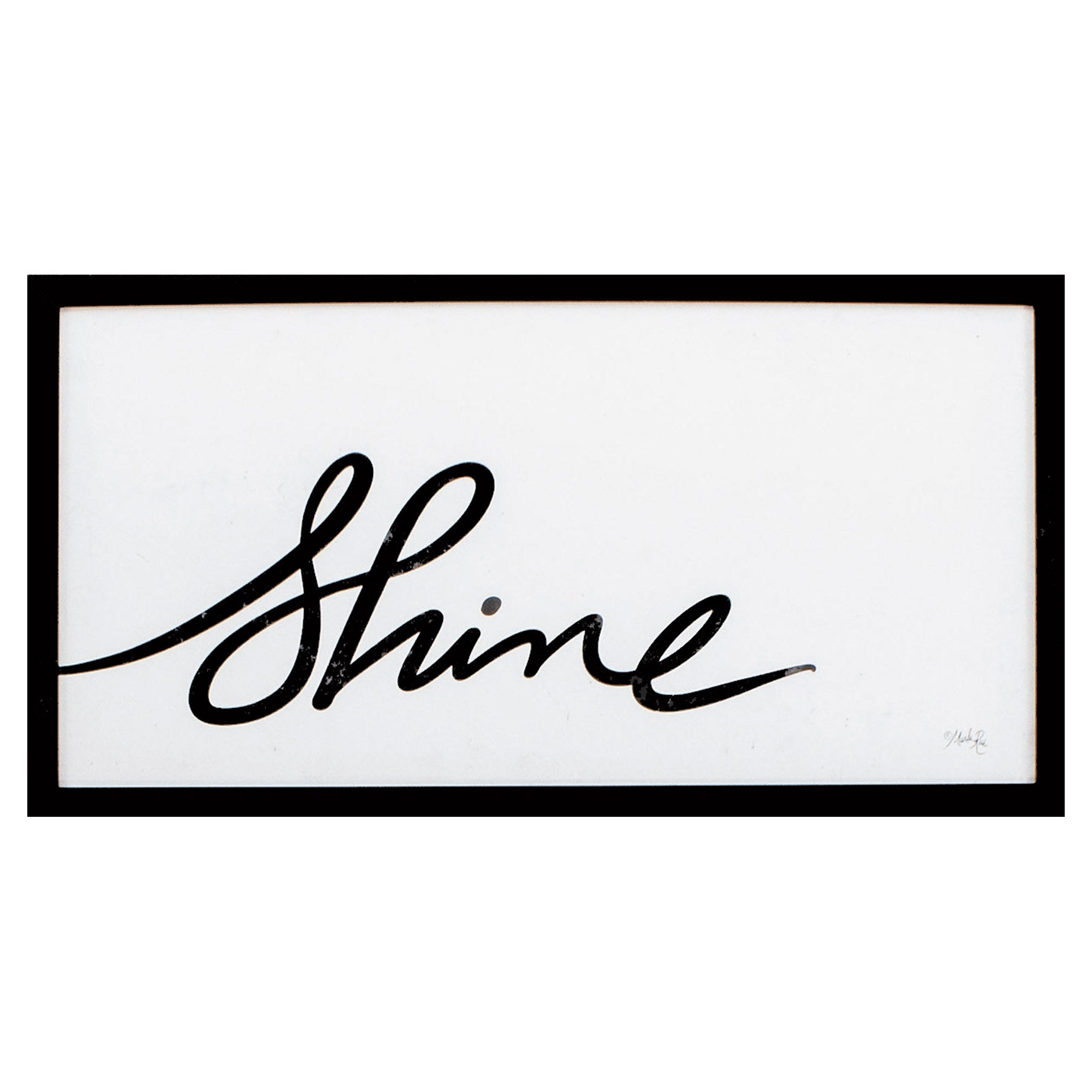 25" X 13" Silver Frame Shine