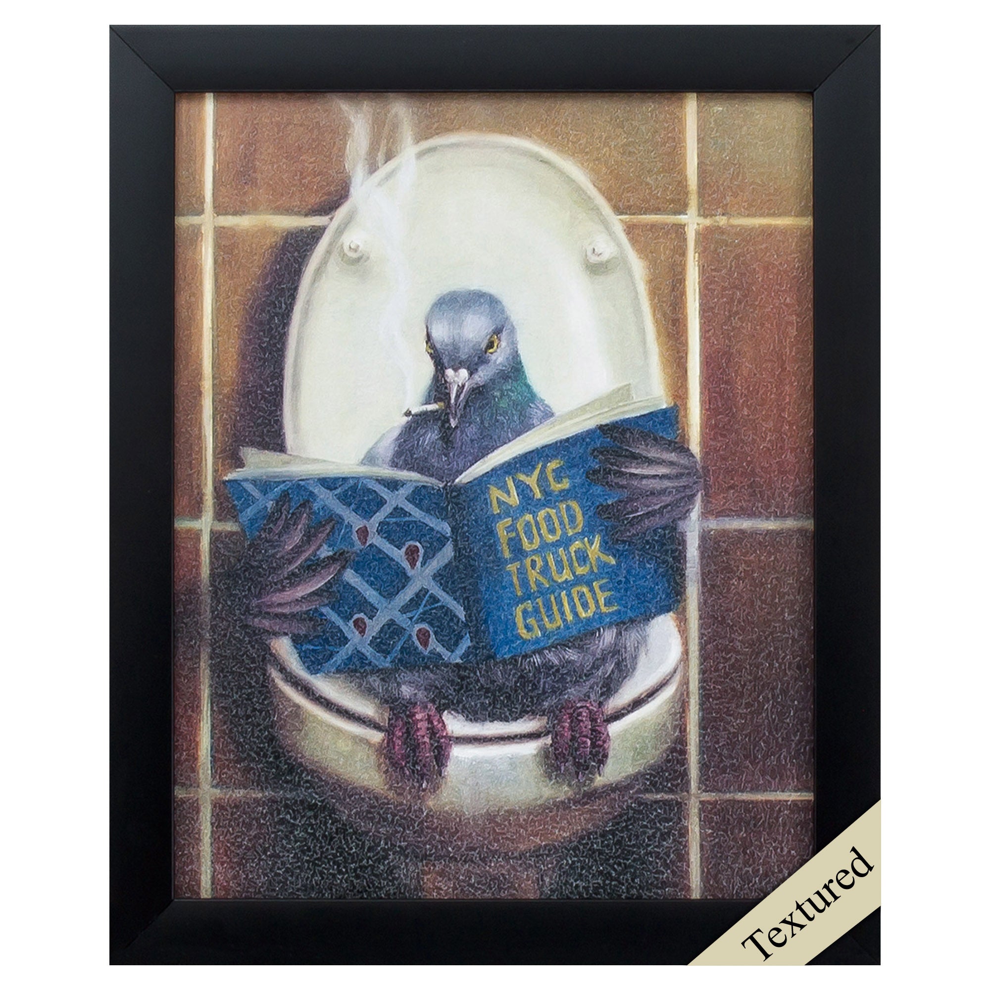 9" X 11" Black Frame Stool Pigeon