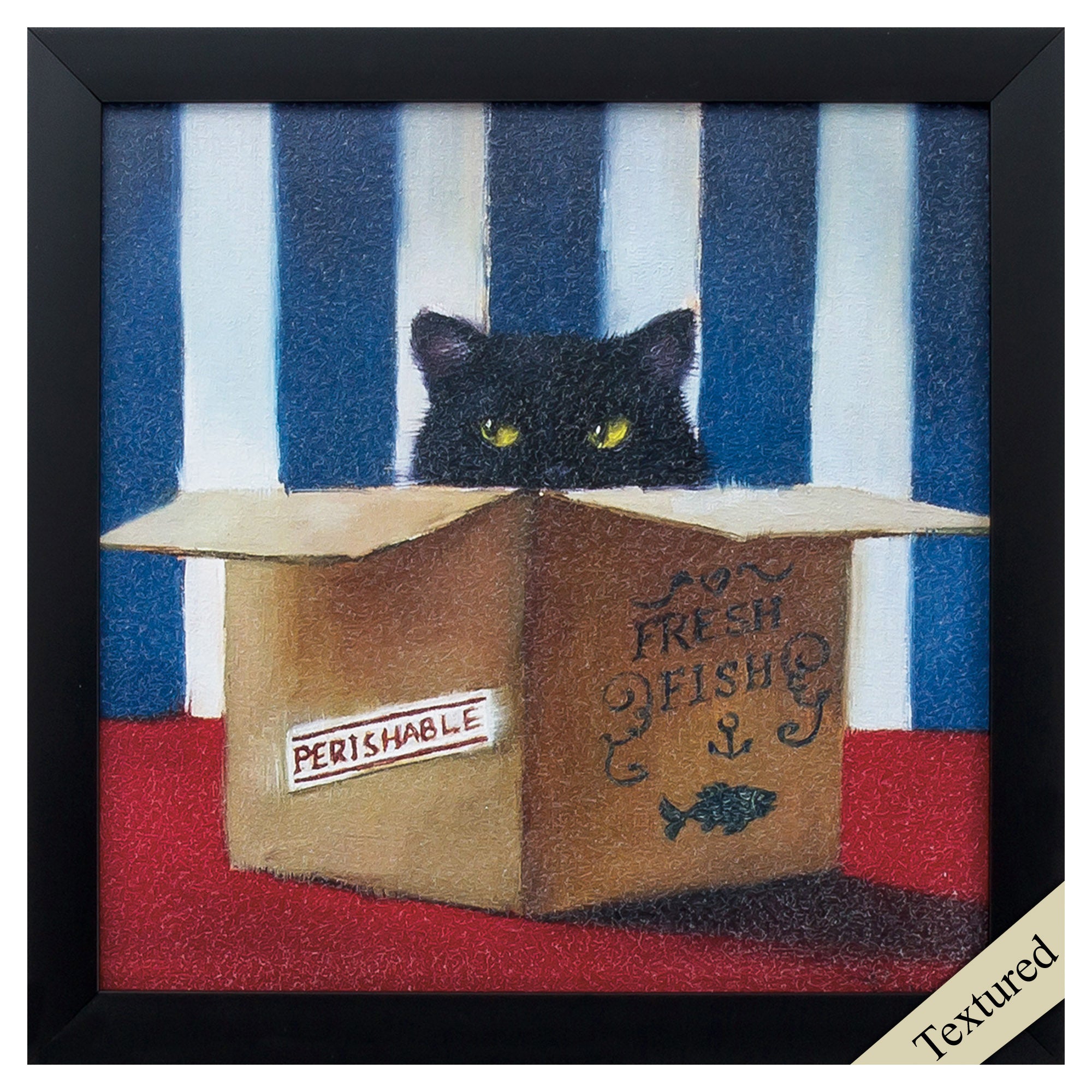 11" X 11" Black Frame Cat Burglar