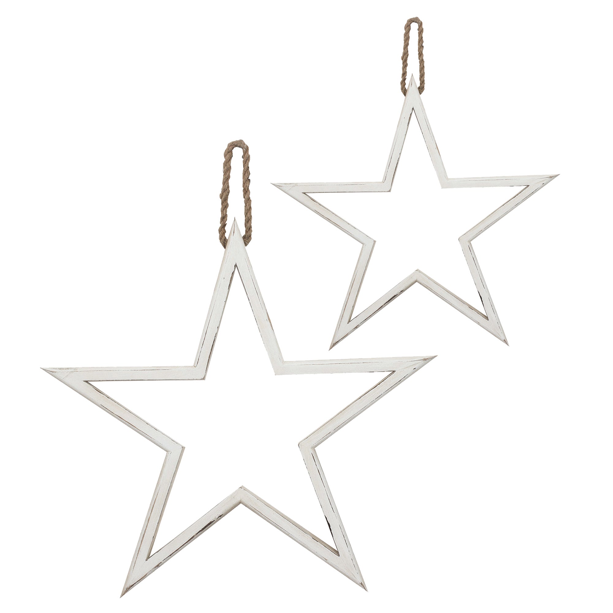 20" X 20" Wood Star Set of 2