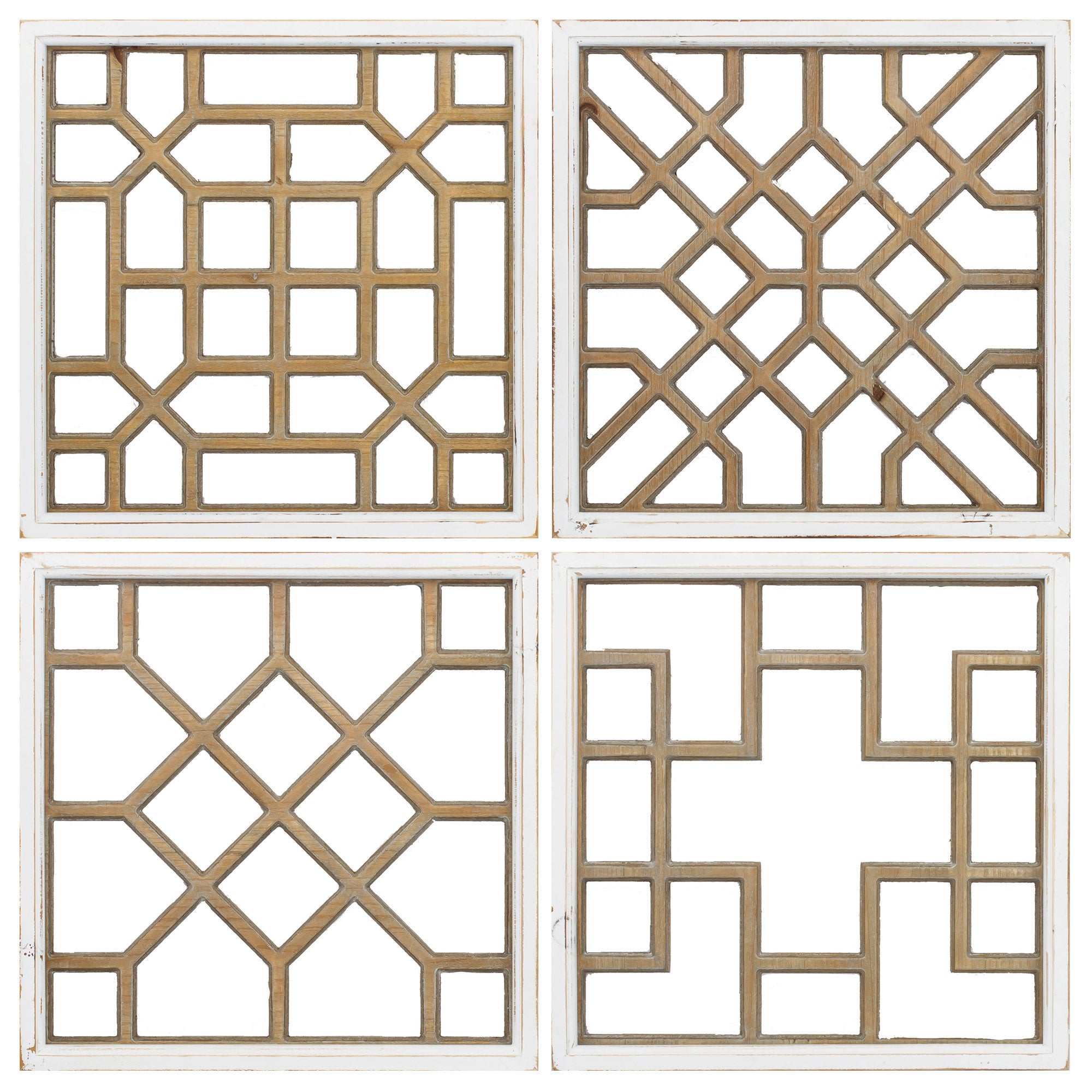 16" X 16" Wooden Deco Squares (Set of 4)