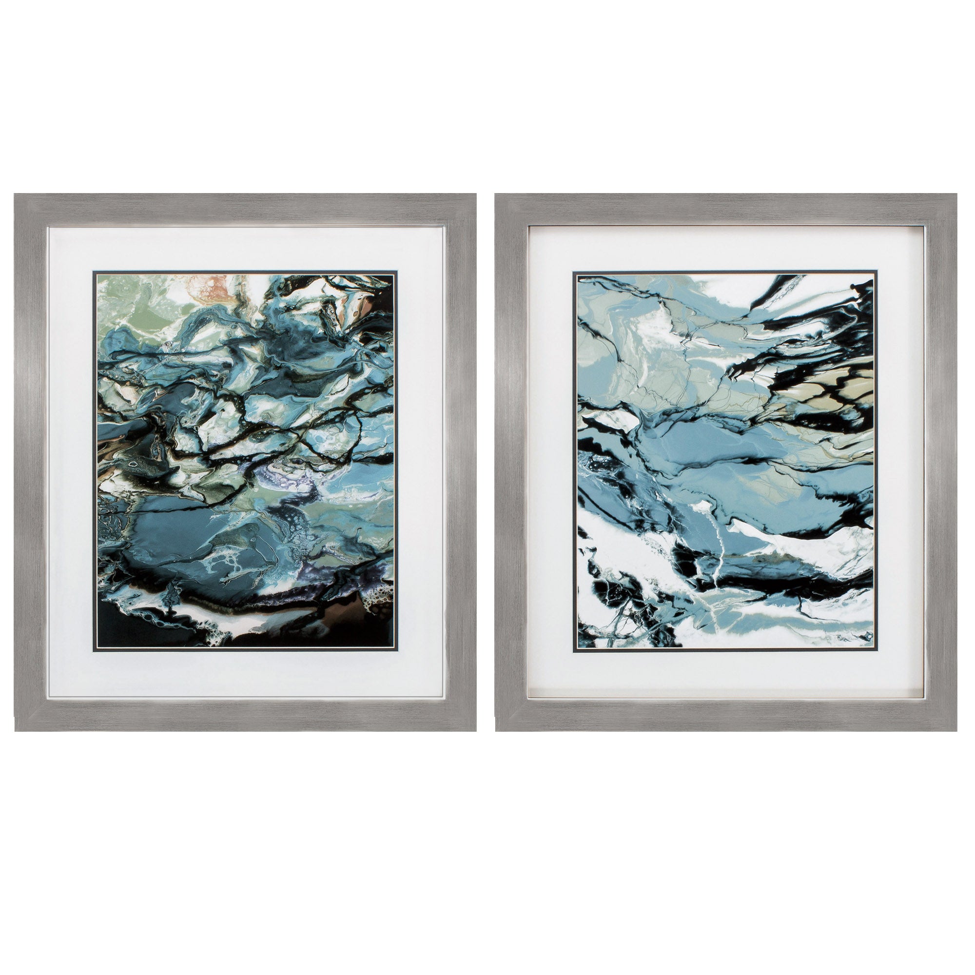23" X 27" Silver Frame Marble (Set of 2)
