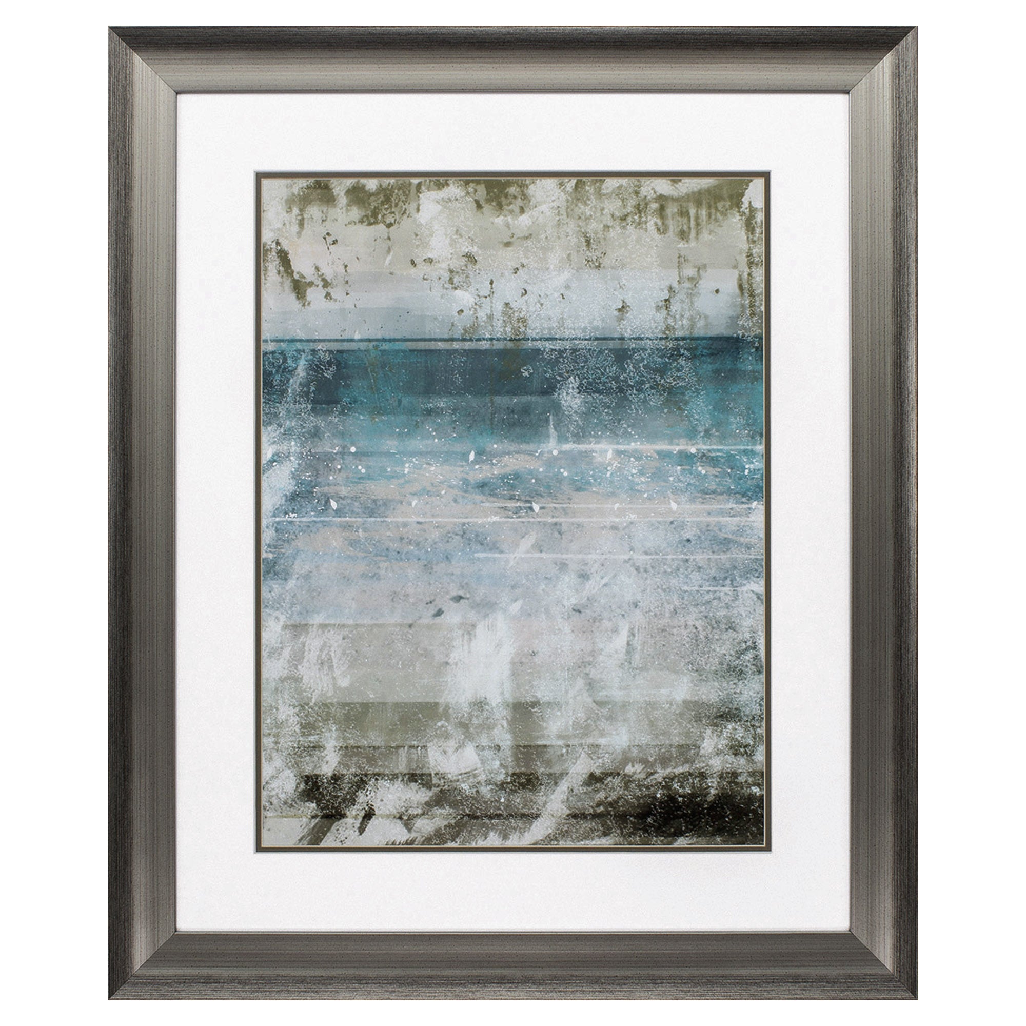 28" X 34" Silver Frame Splattered Edge I