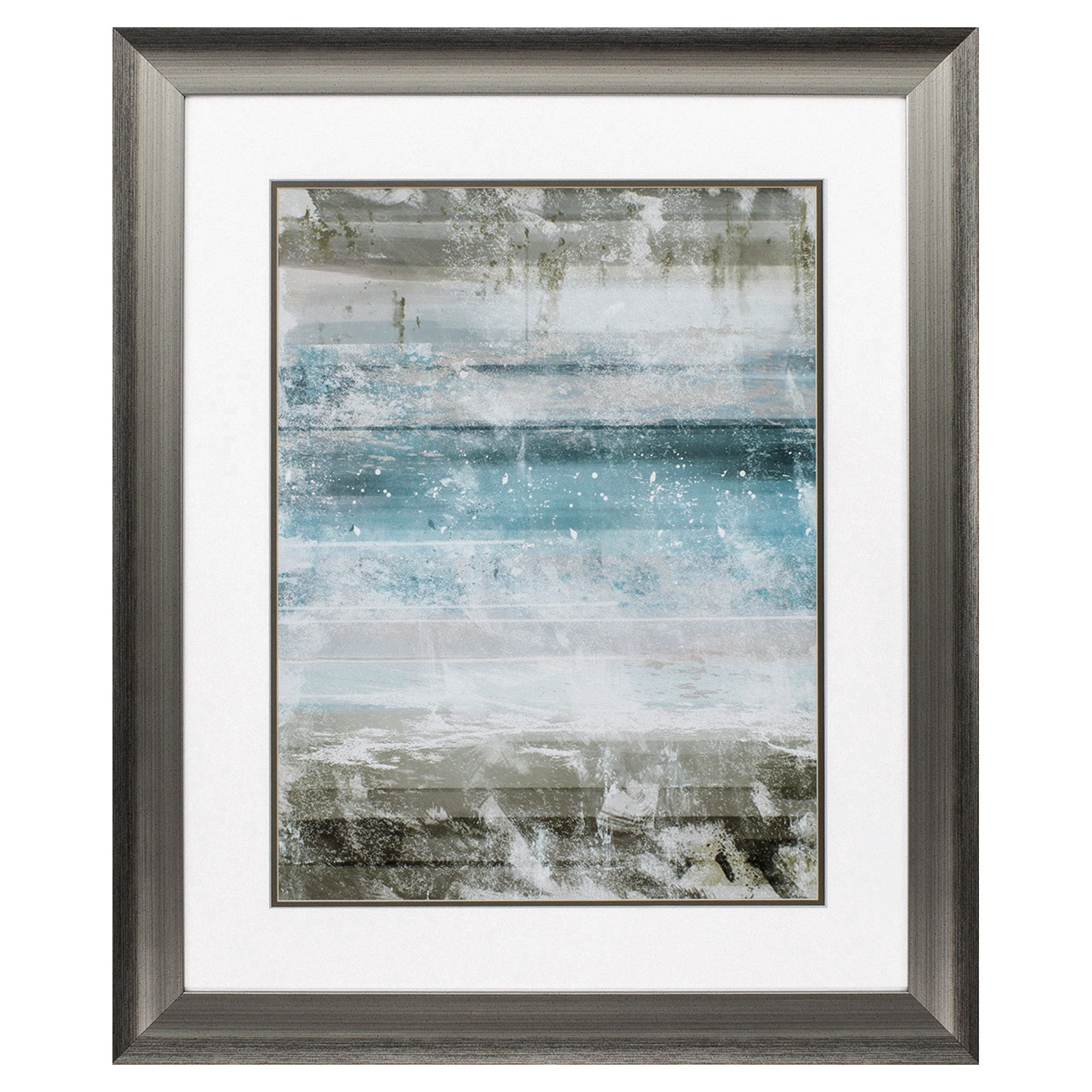 28" X 34" Silver Frame Splattered Edge II