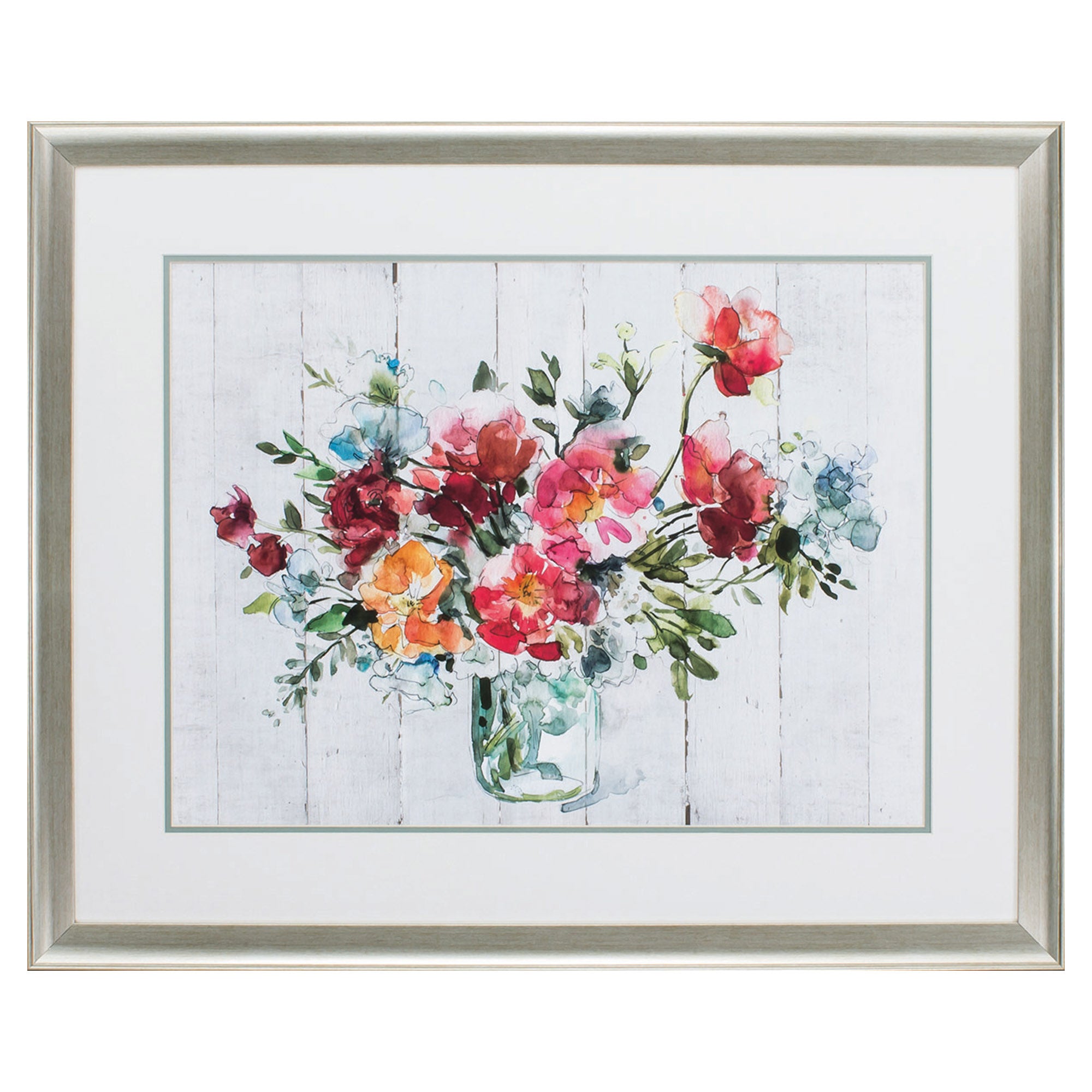 33" X 27" Brushed Silver Frame My Summer Garden I