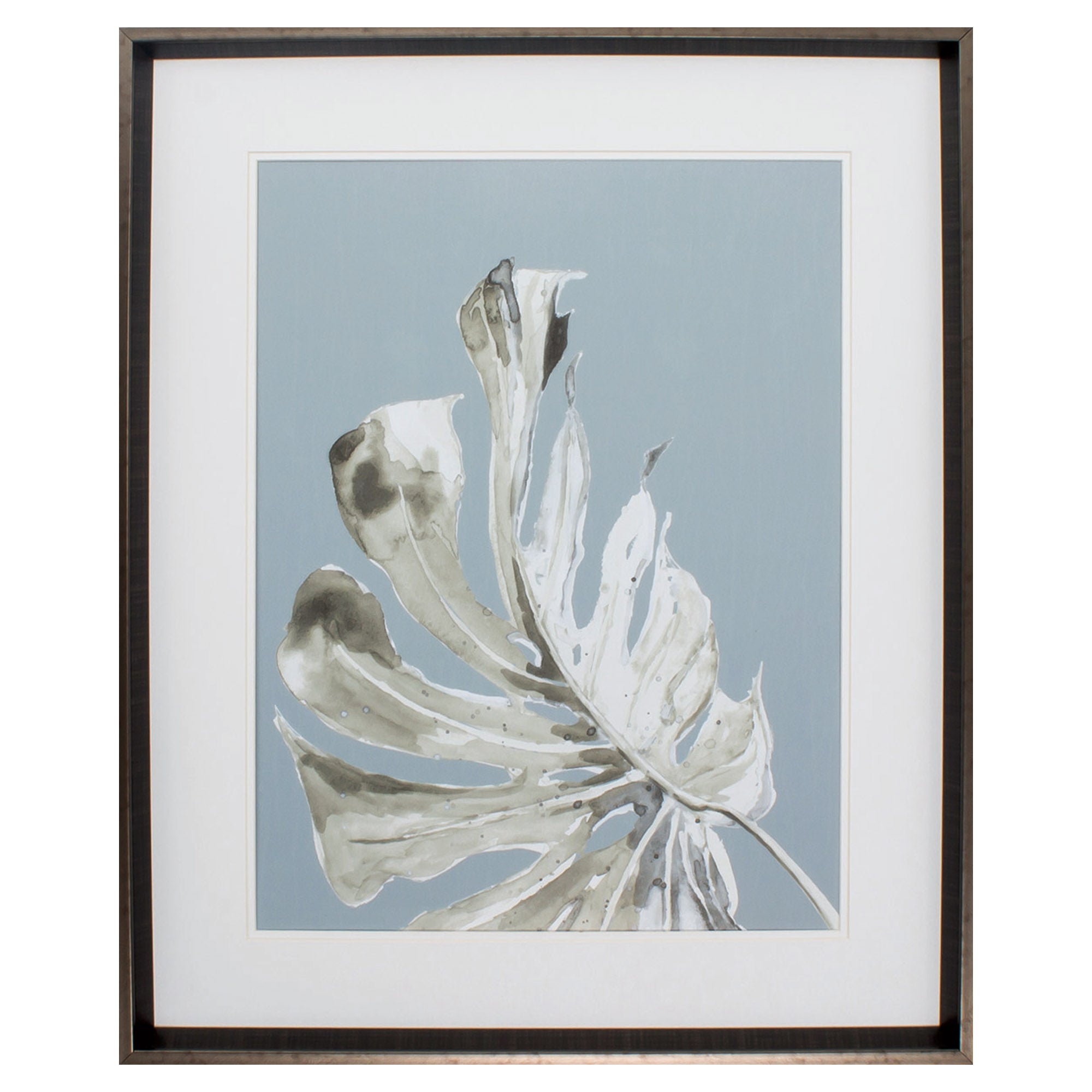 26" X 32" Brushed Silver Frame La Naturaleza On Gray II