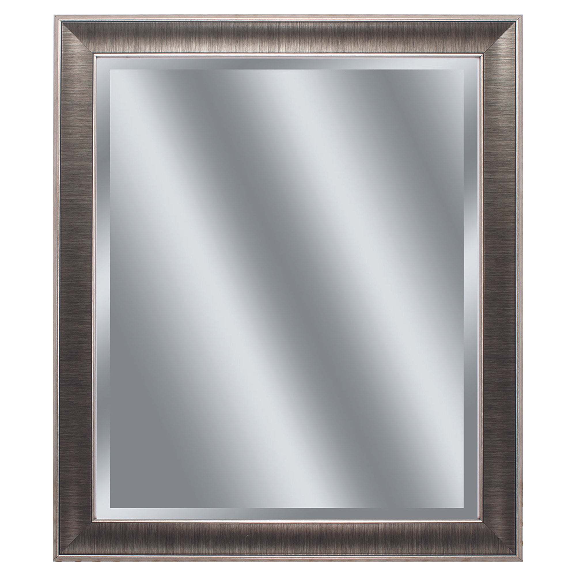 24" X 28" Gunmetal Gray Frame Beveled Mirror