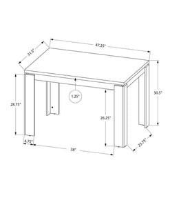 48" X 32" X 30.5 " White Dining Table