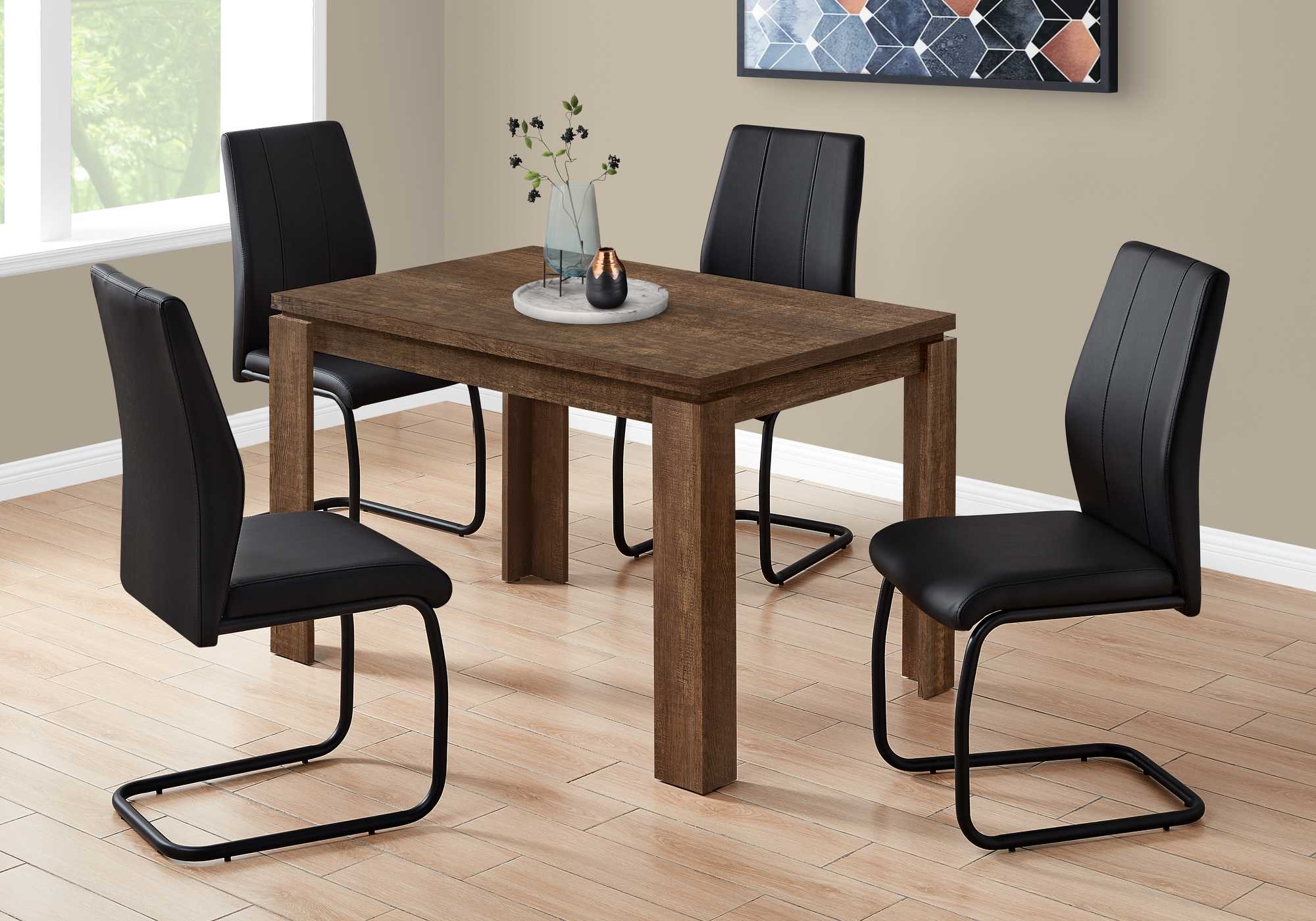 48" X 32" X 30.5 " Brown Reclaimed Wood-Look Dining Table
