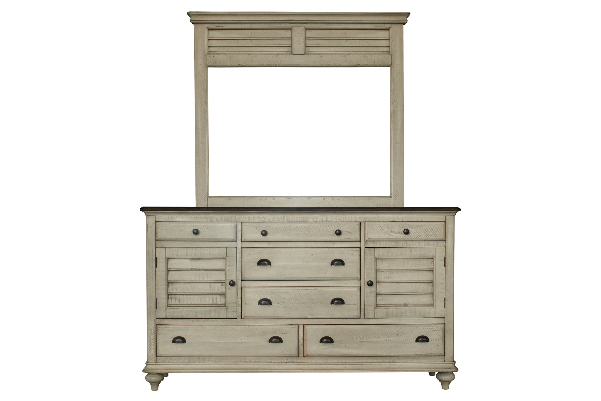 65" x 19" x 38" Two ToneSolid WoodDresser