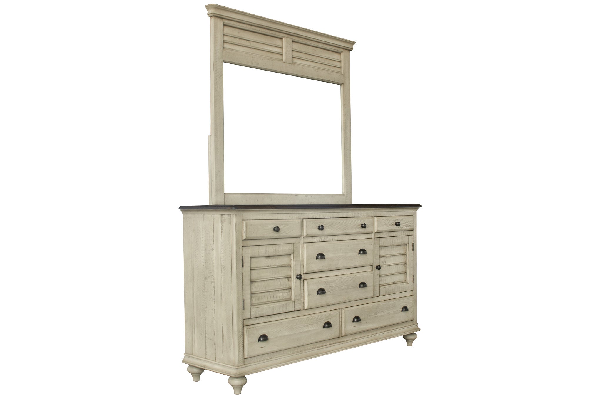 65" x 19" x 38" Two ToneSolid WoodDresser