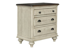27" x 17" x 28" Two ToneSolid WoodDrawer Nightstand