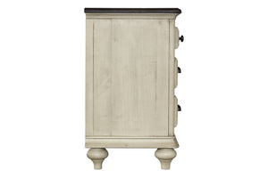 27" x 17" x 28" Two ToneSolid WoodDrawer Nightstand