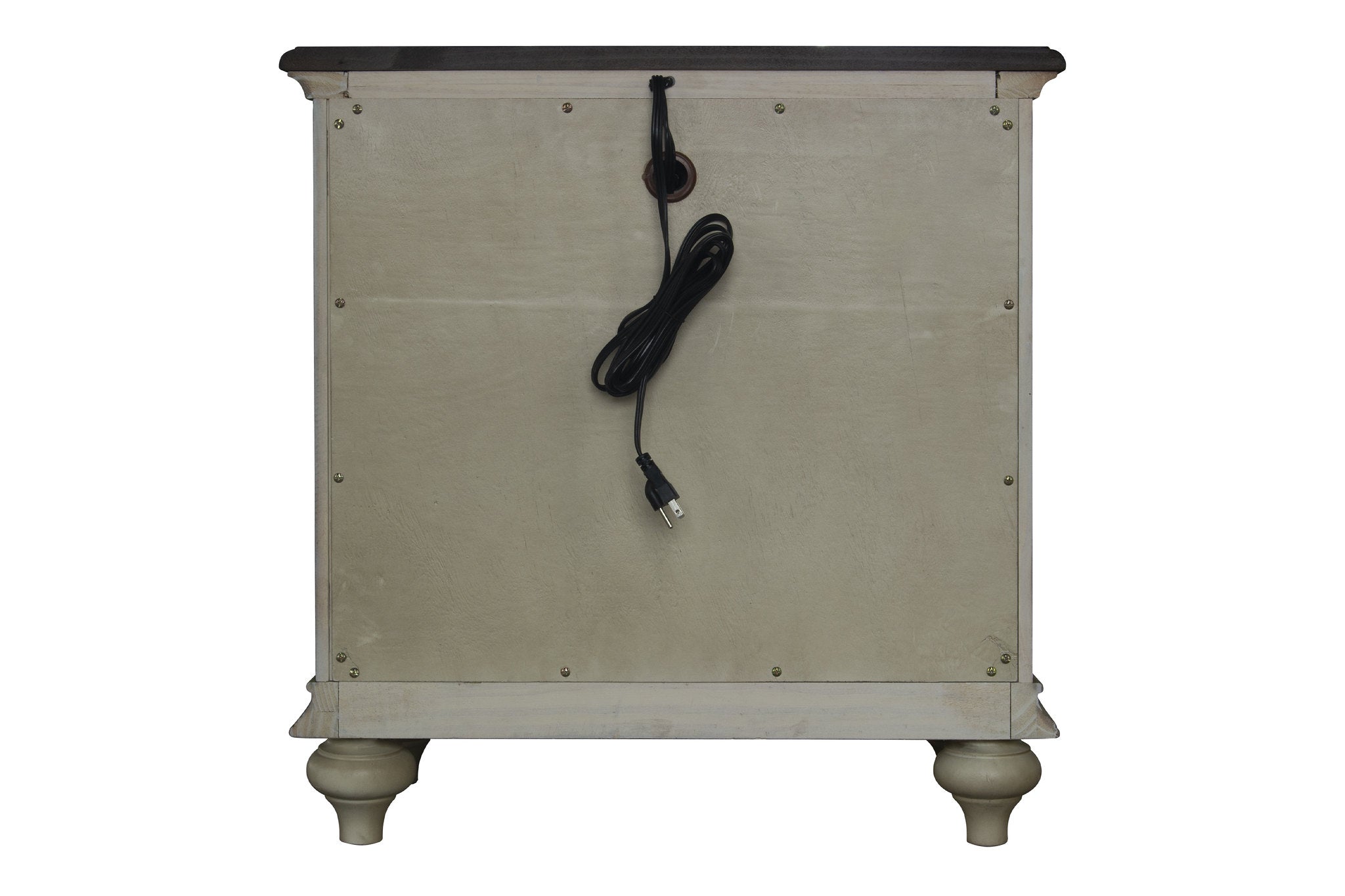 27" x 17" x 28" Two ToneSolid WoodDrawer Nightstand