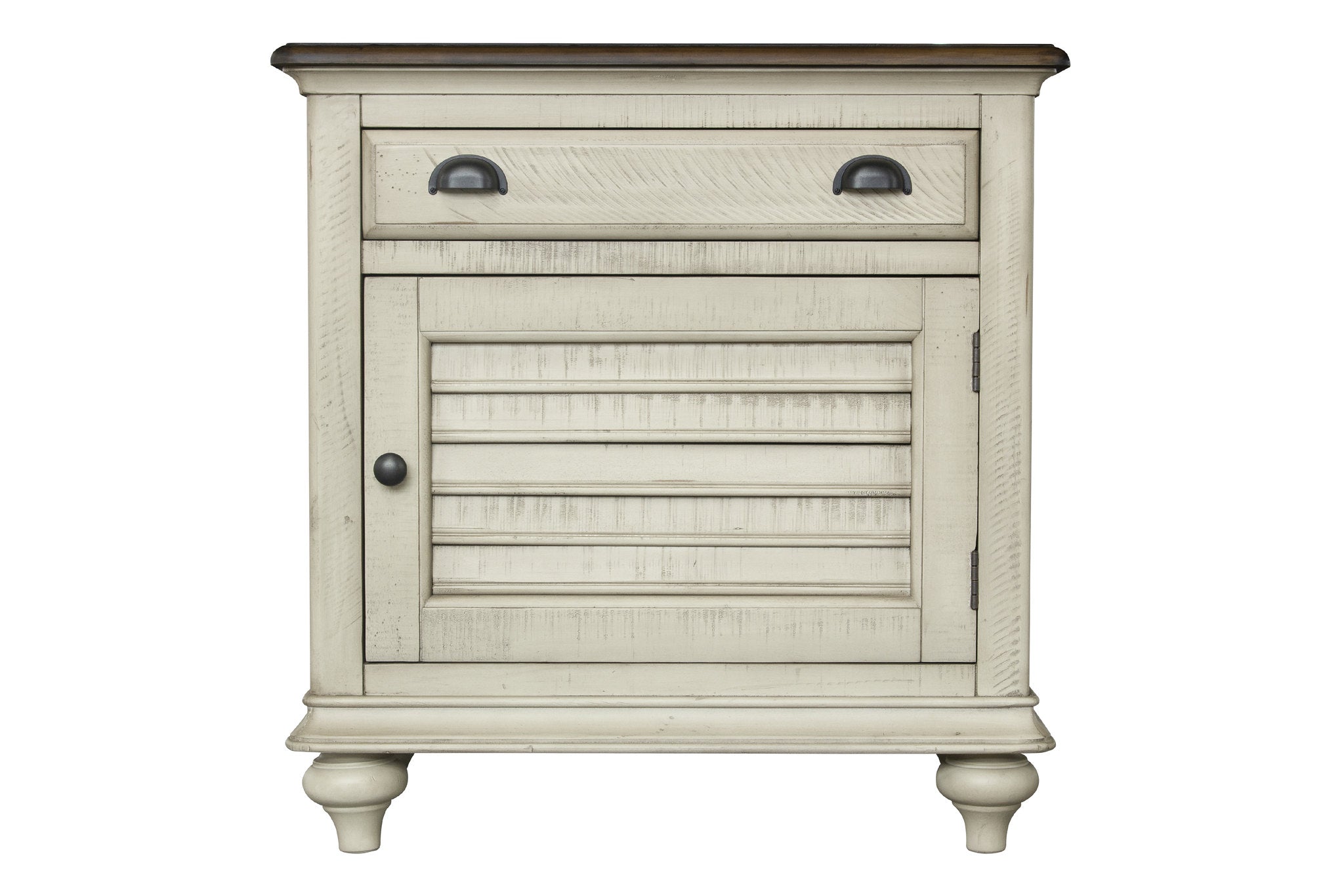 29" x 17" x 30" Two ToneSolid WoodDoor Nightstand