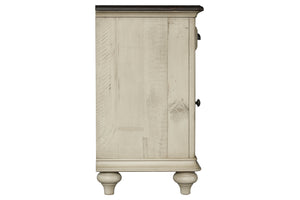 29" x 17" x 30" Two ToneSolid WoodDoor Nightstand