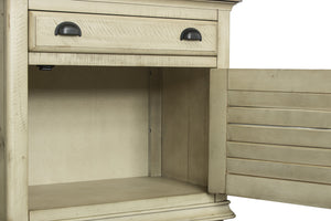29" x 17" x 30" Two ToneSolid WoodDoor Nightstand