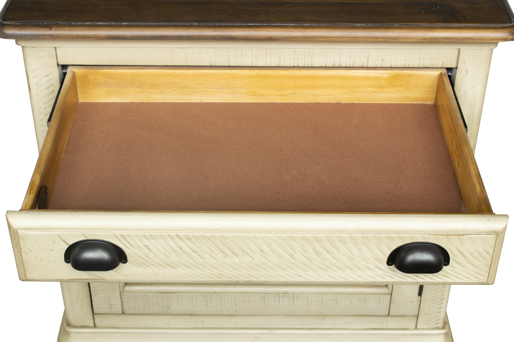 29" x 17" x 30" Two ToneSolid WoodDoor Nightstand